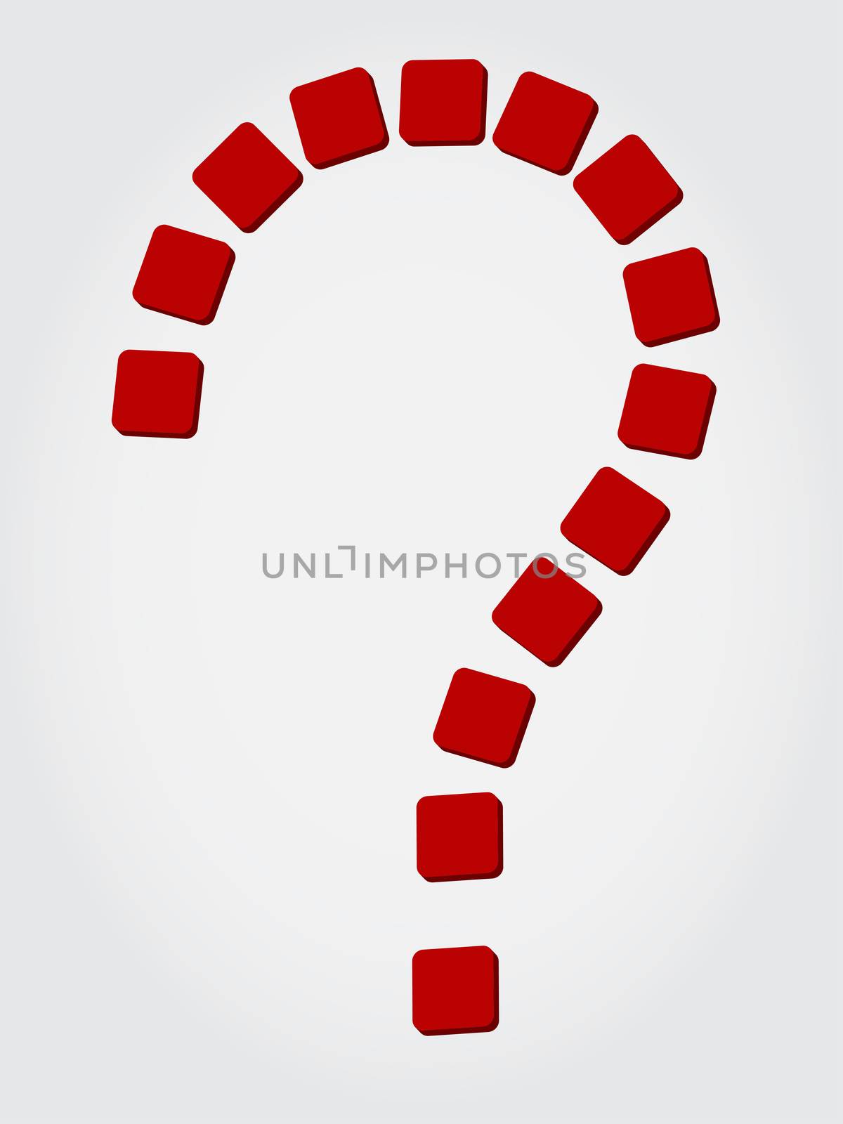 question sign - symbol of red flat design blocks, business concept