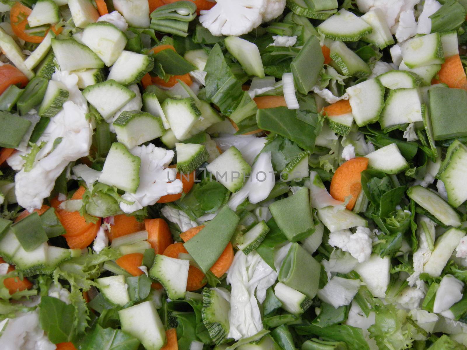 raw minestrone soup ingredients useful as backgroound