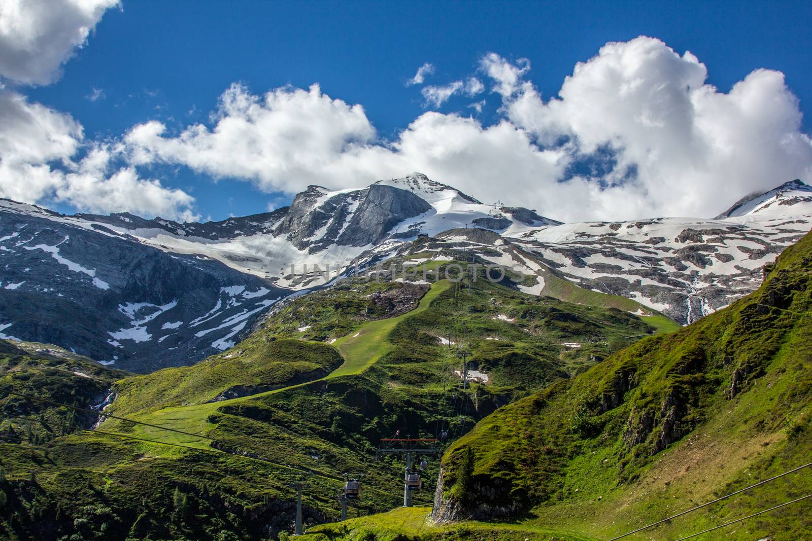 Large view of the high mountains Alps Austria