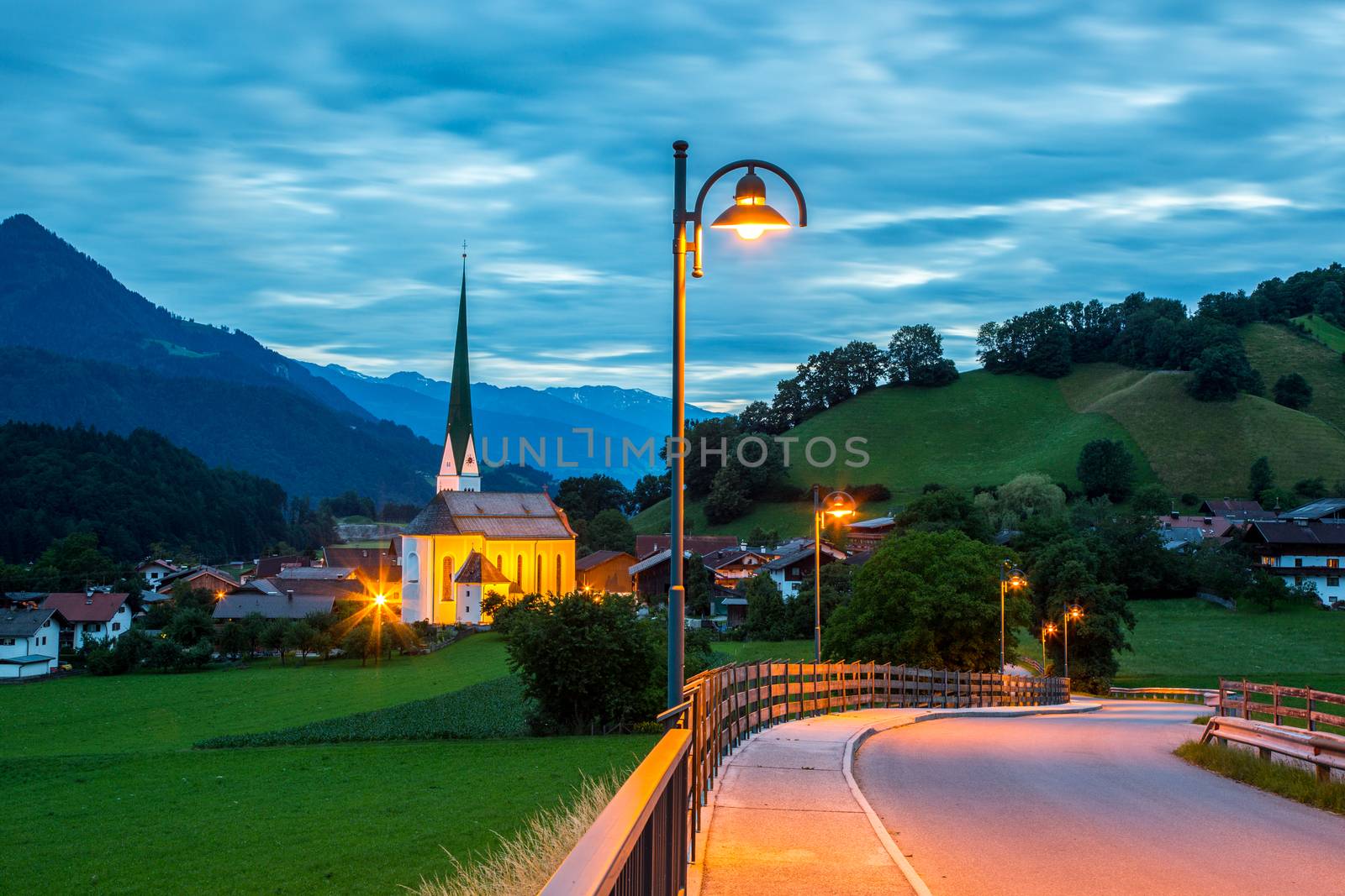 Small old church in mountains Alps Austria