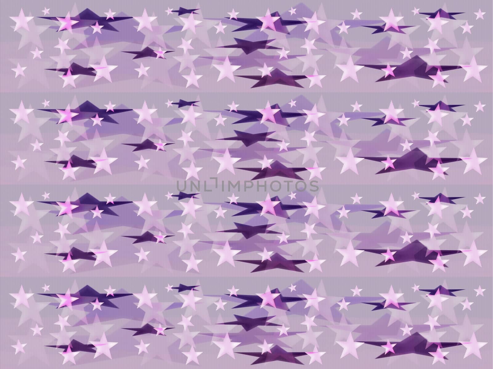 Digital computer graphic - decorative seamless ornament with a stars on a purple background for design.
