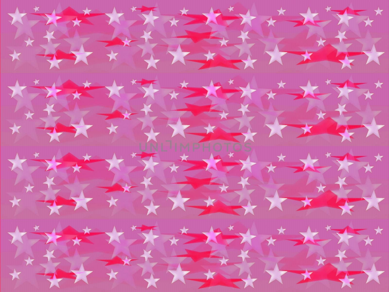 Digital computer graphic - decorative seamless ornament with a stars on a pink background for design.