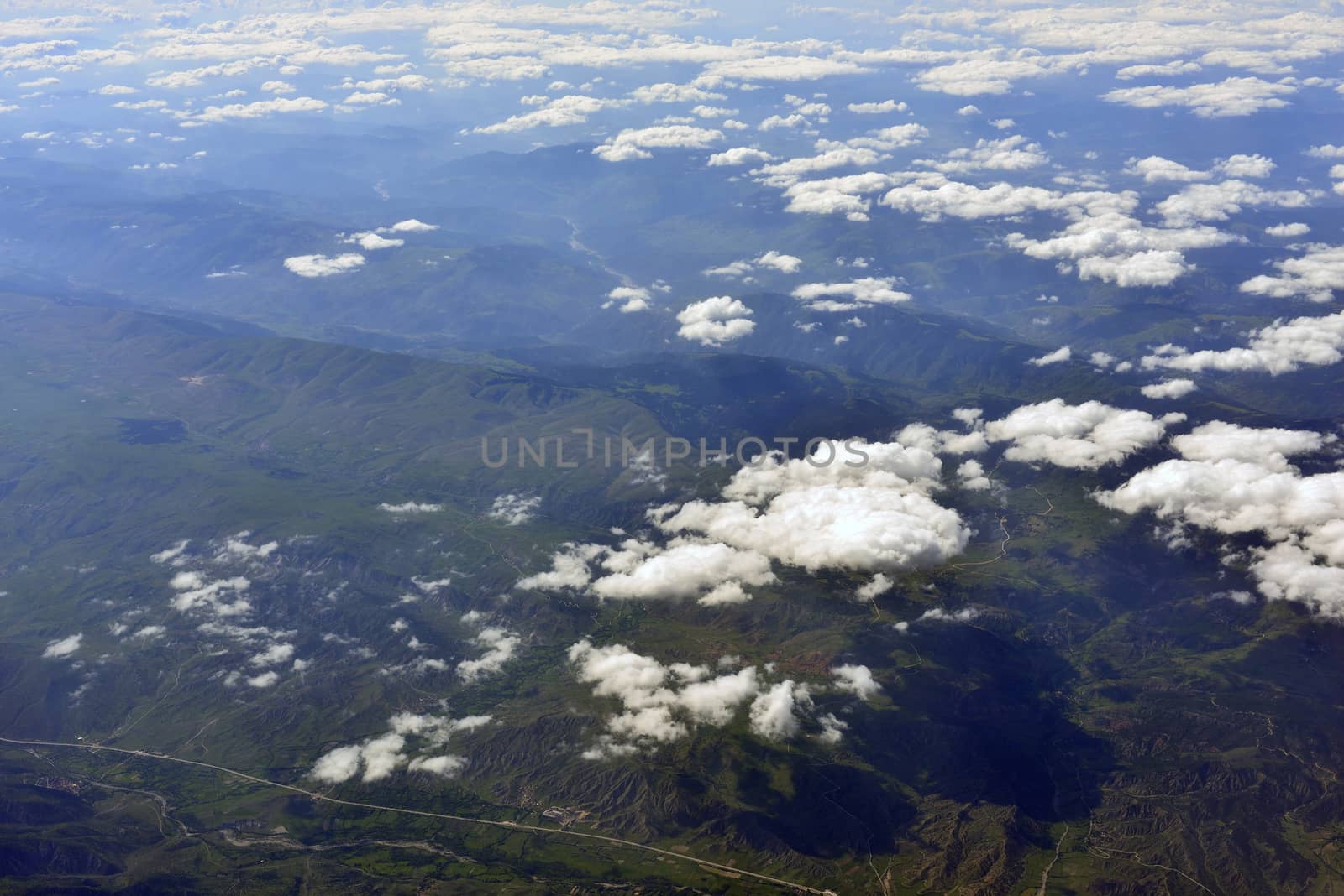 Earth's surface and clouds by cherezoff