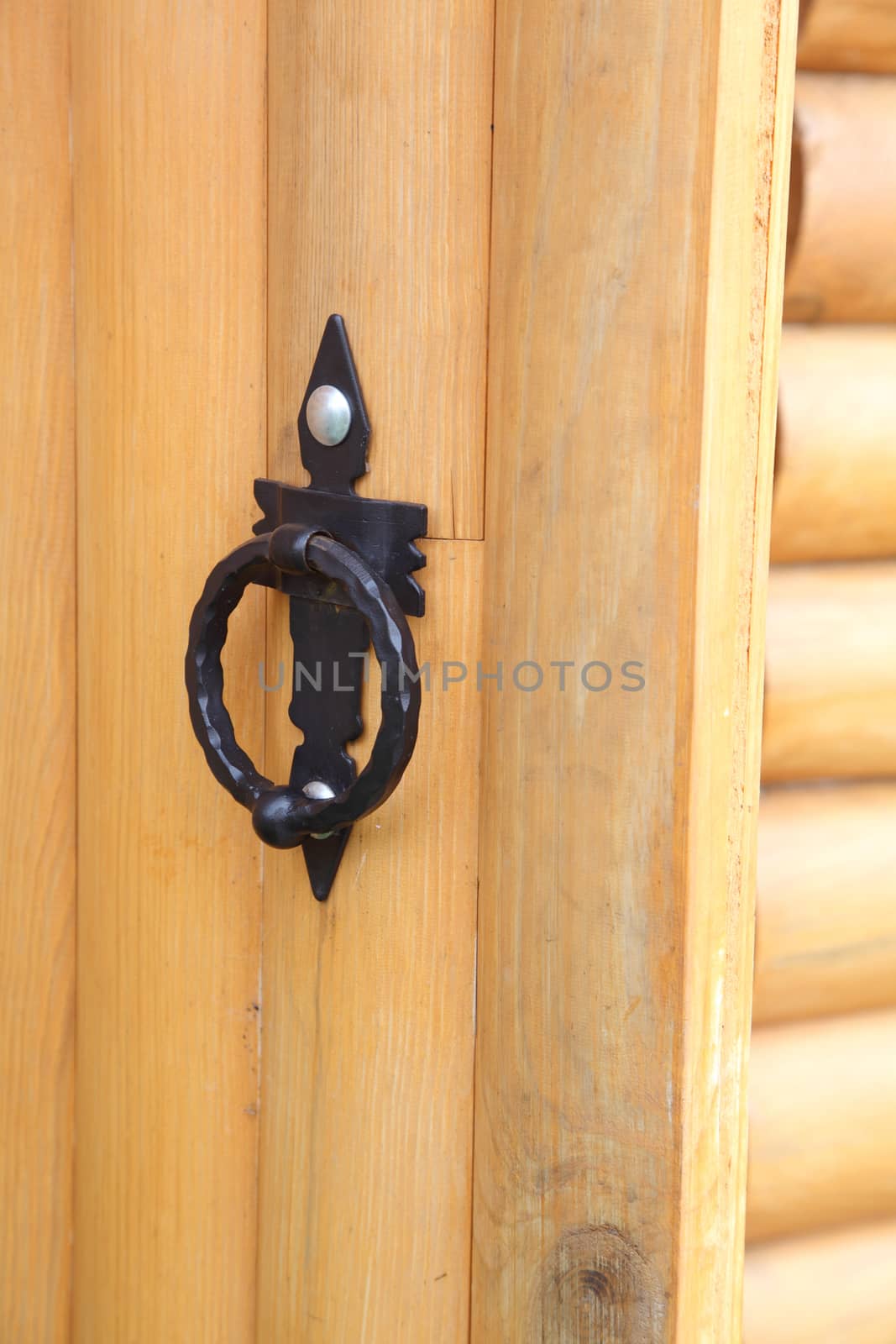 old lock on a wooden door