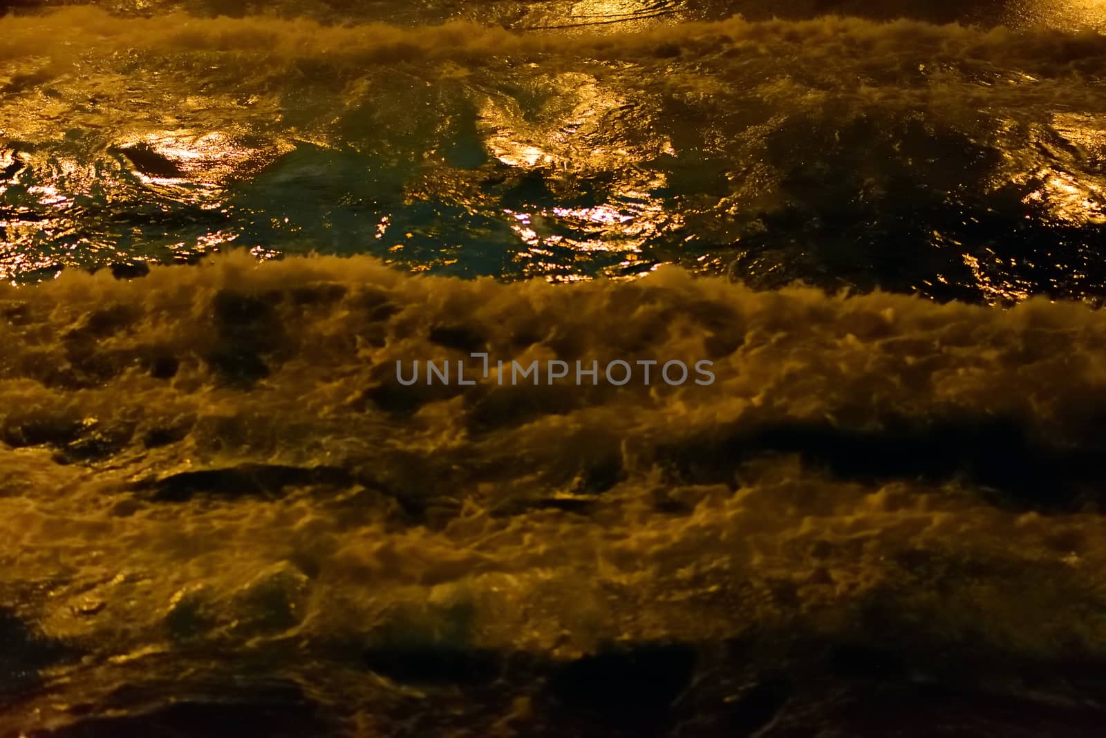 Night sea water close up by cherezoff