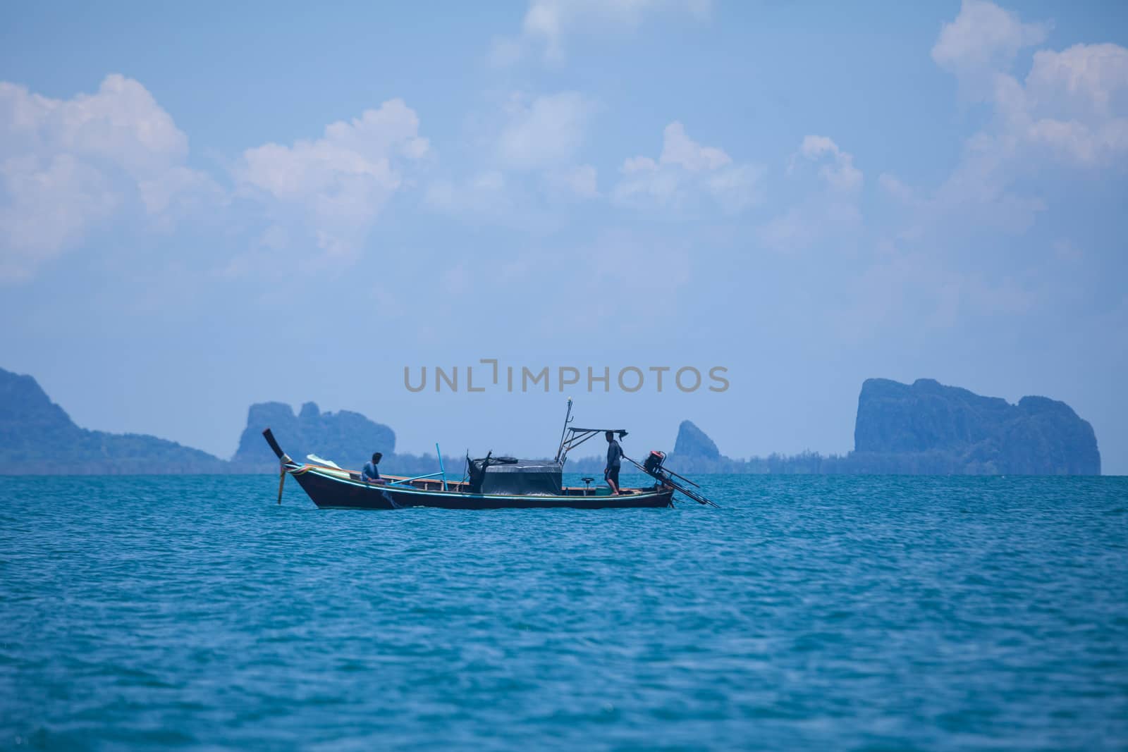 Boat on the sea in Southern of Thailand