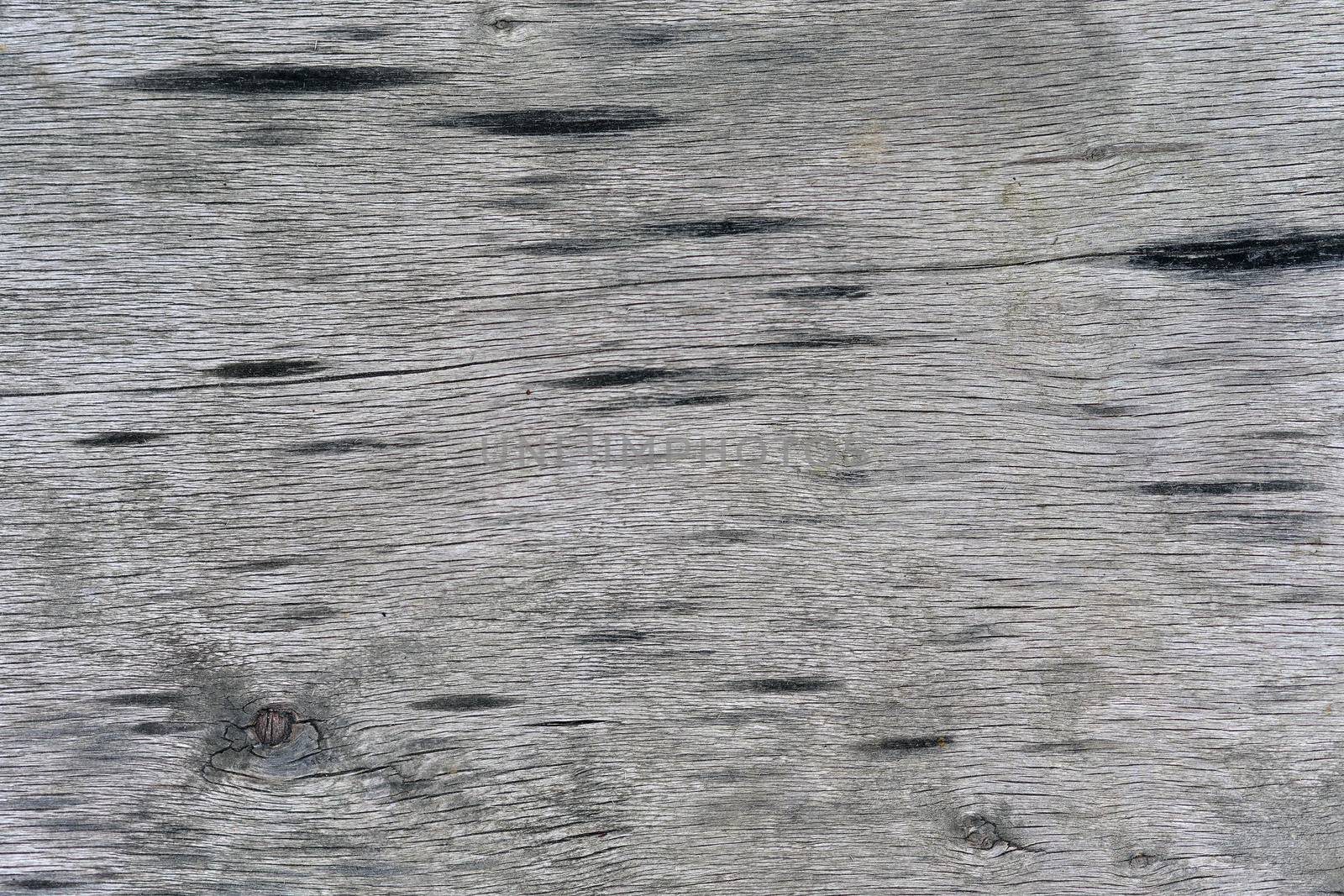 Old and dirtied wooden surface. The gray color