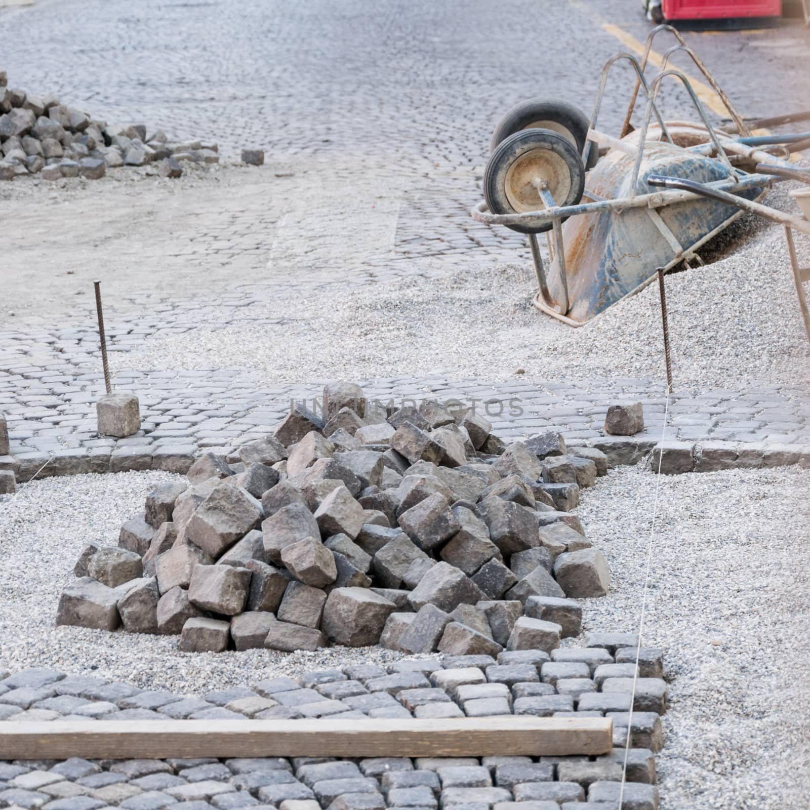 Renovation of an old street made of cubic stones by enrico.lapponi