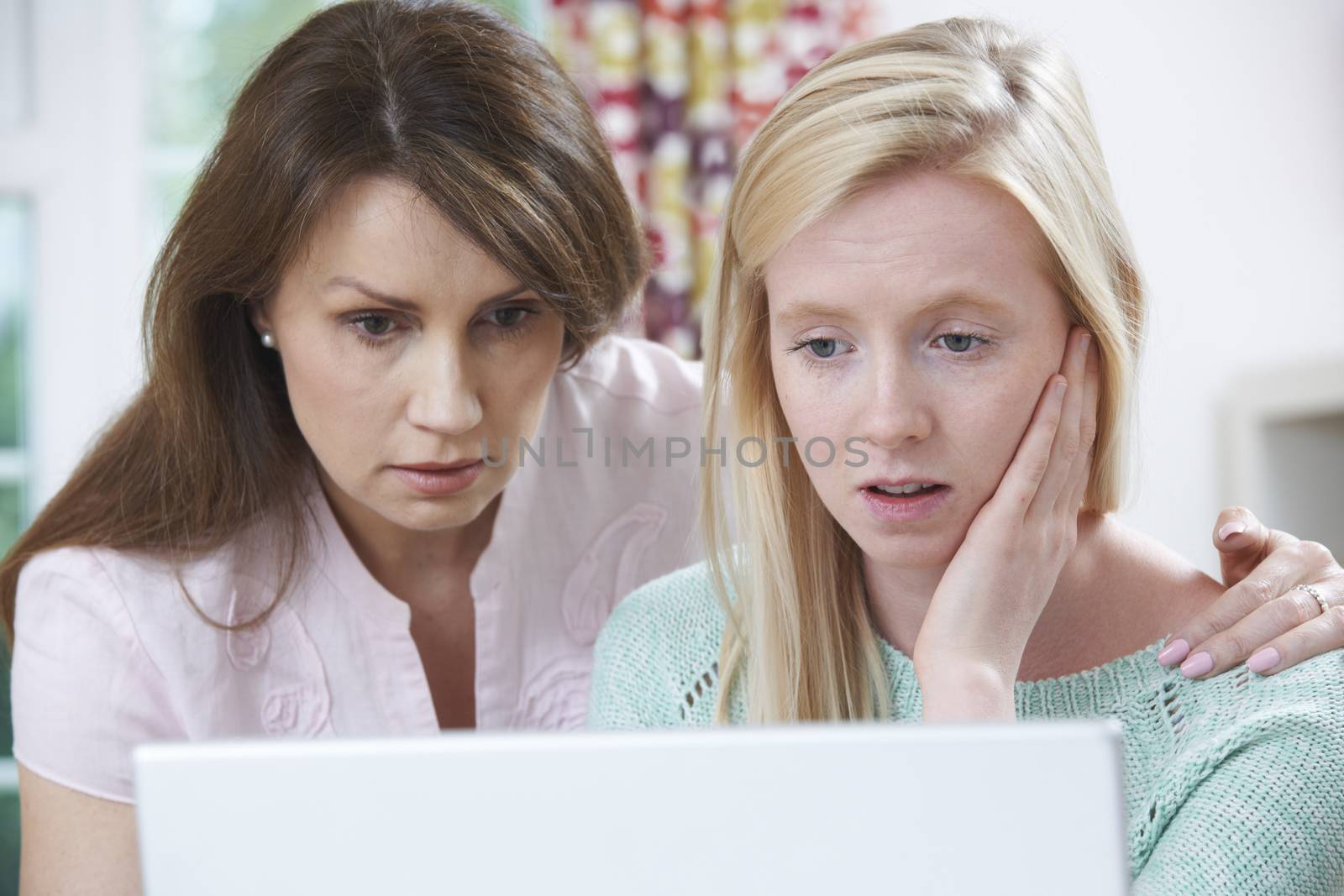 Mother Comforting Daughter Victimized By Online Bullying by HighwayStarz