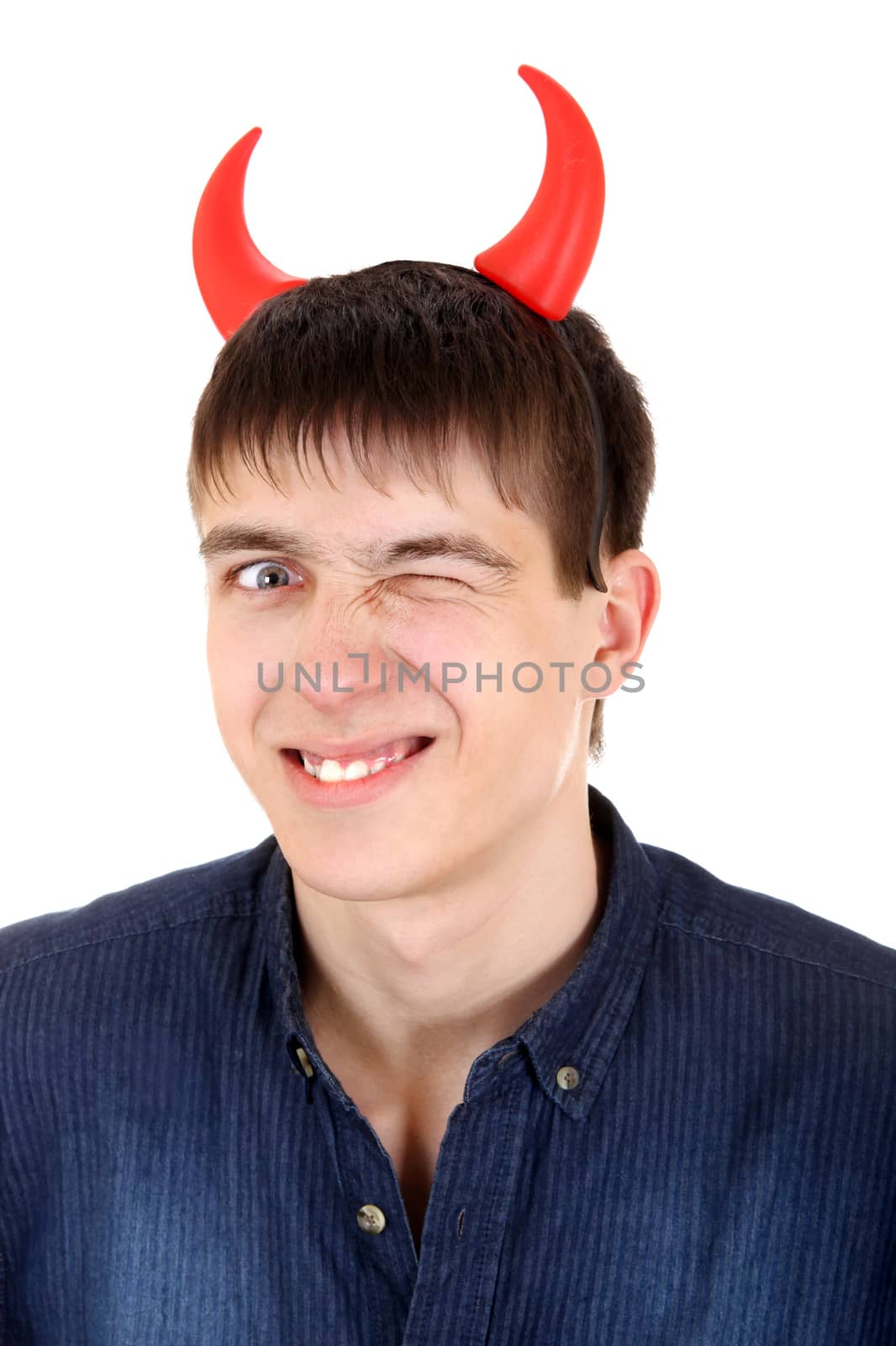 Teenager with Devil Horns by sabphoto