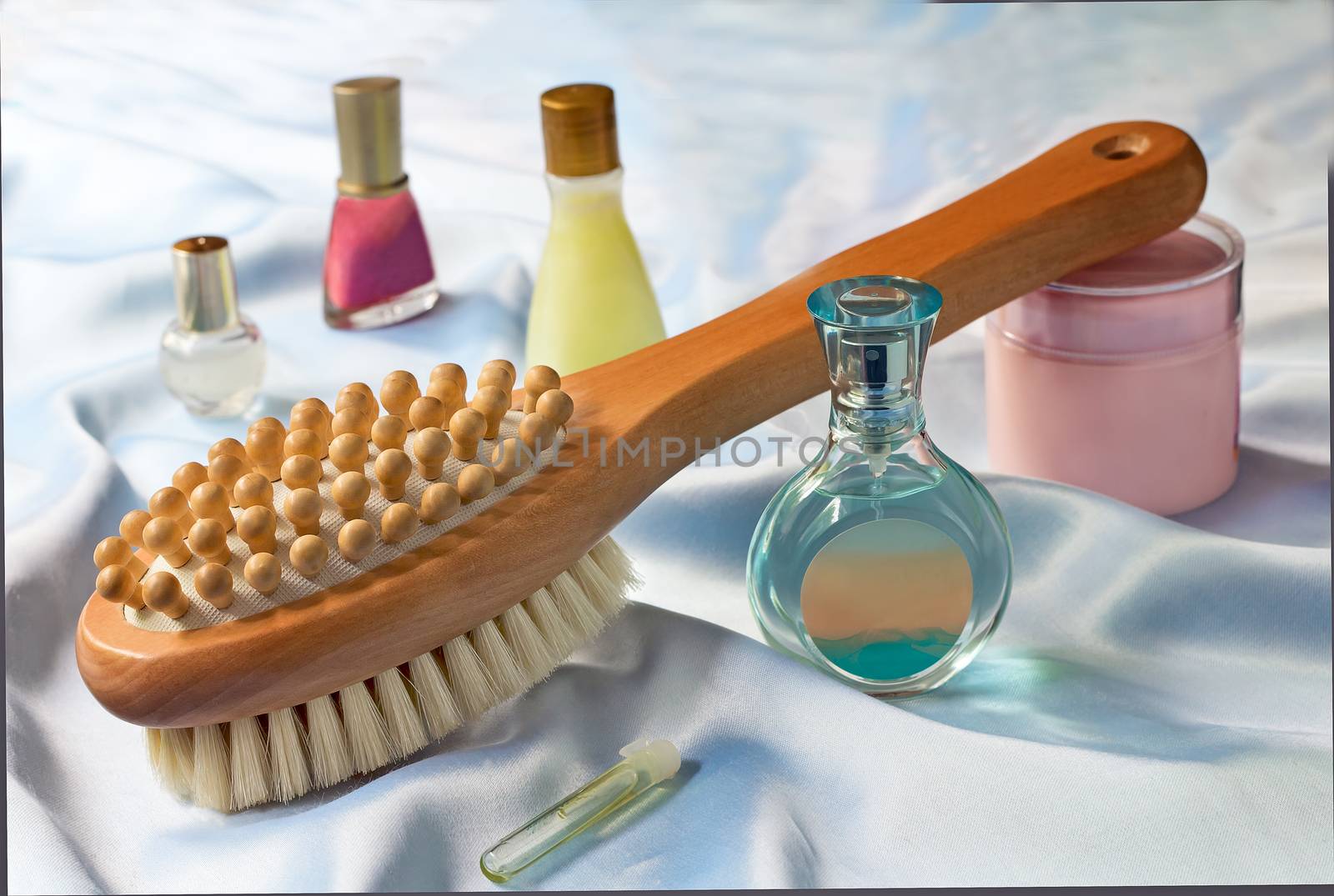 Convenient wooden brush for body and means massage for care of a body