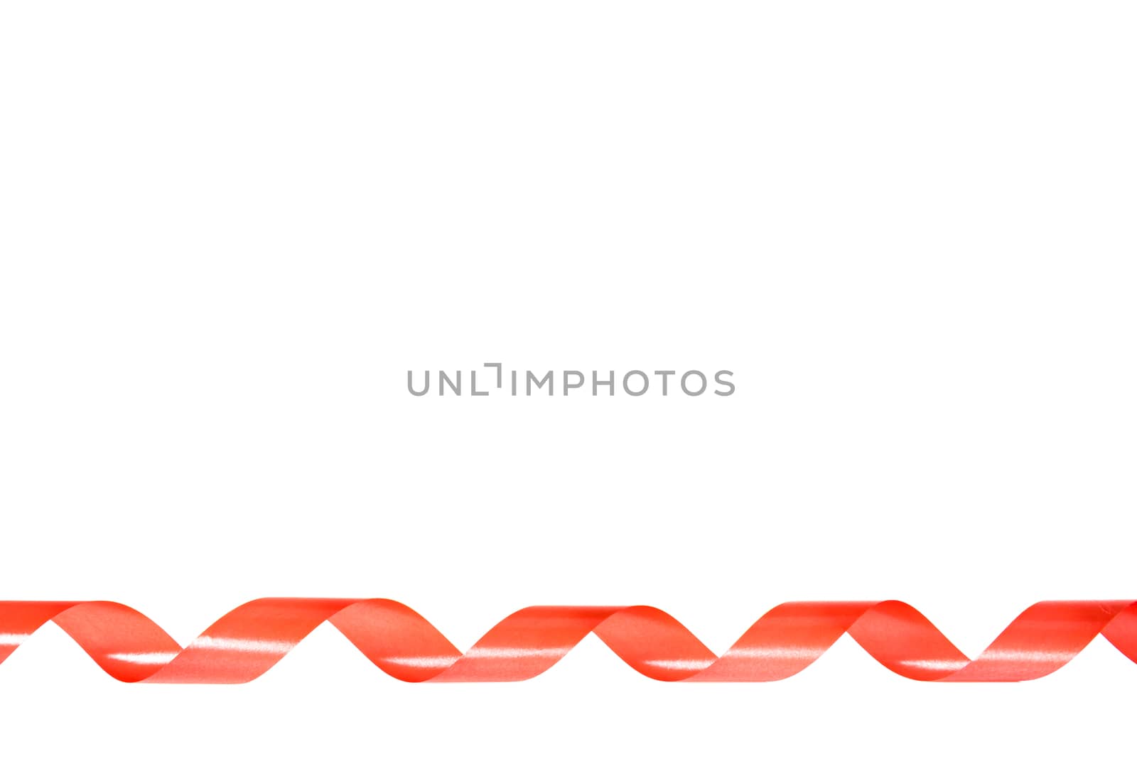 Red Ribbon on white background isolated