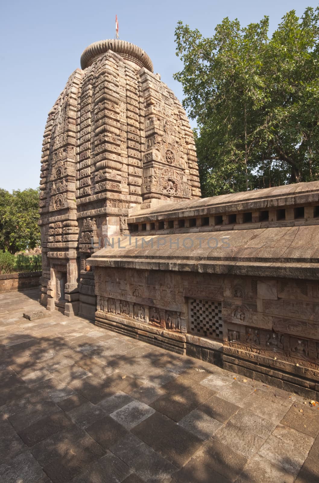 Ancient Hindu Temple (Parasuramesvara Temple). Ornately carved building. Bhubaneswar, Orissa, India. 7th Century AD