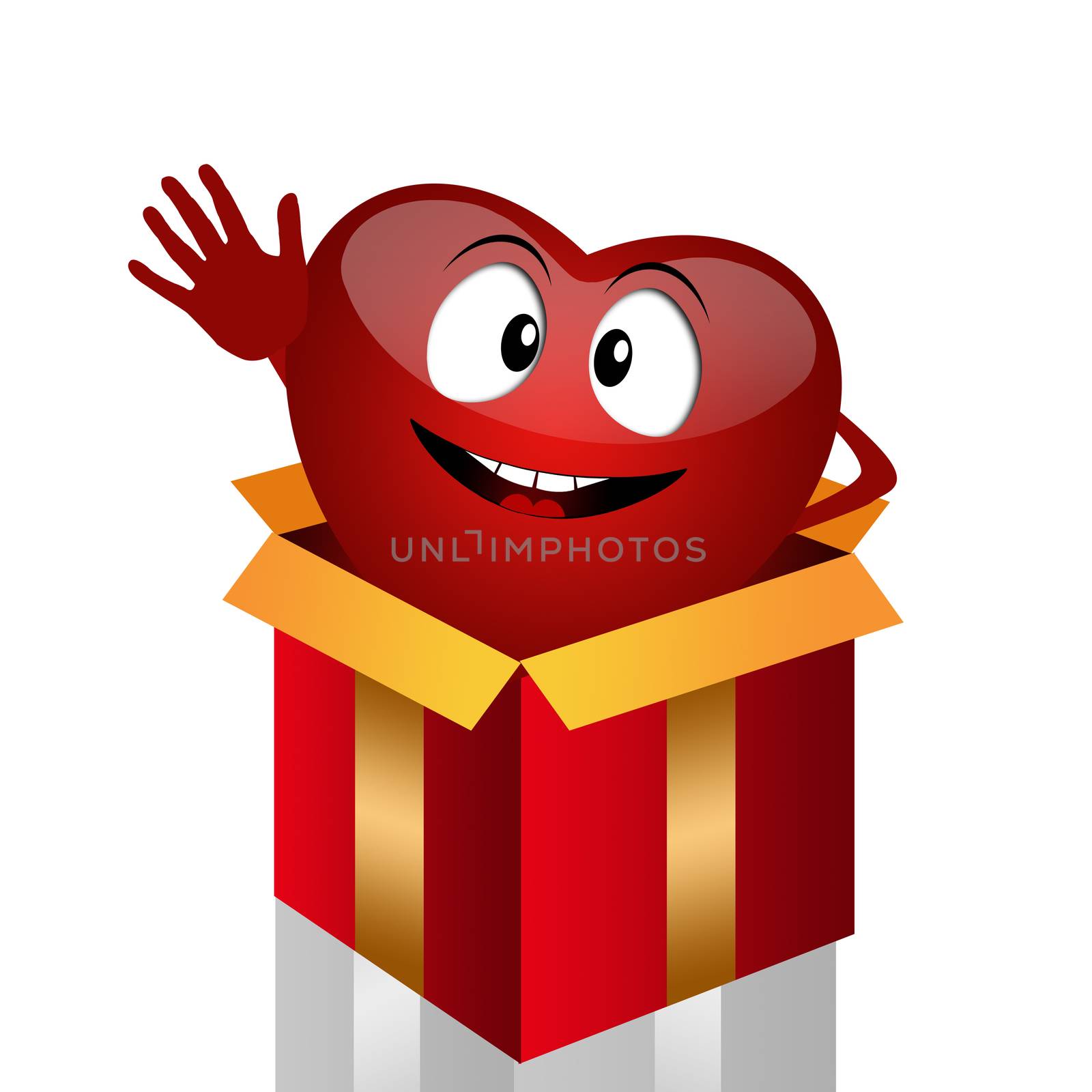 Heart in gift box by sognolucido