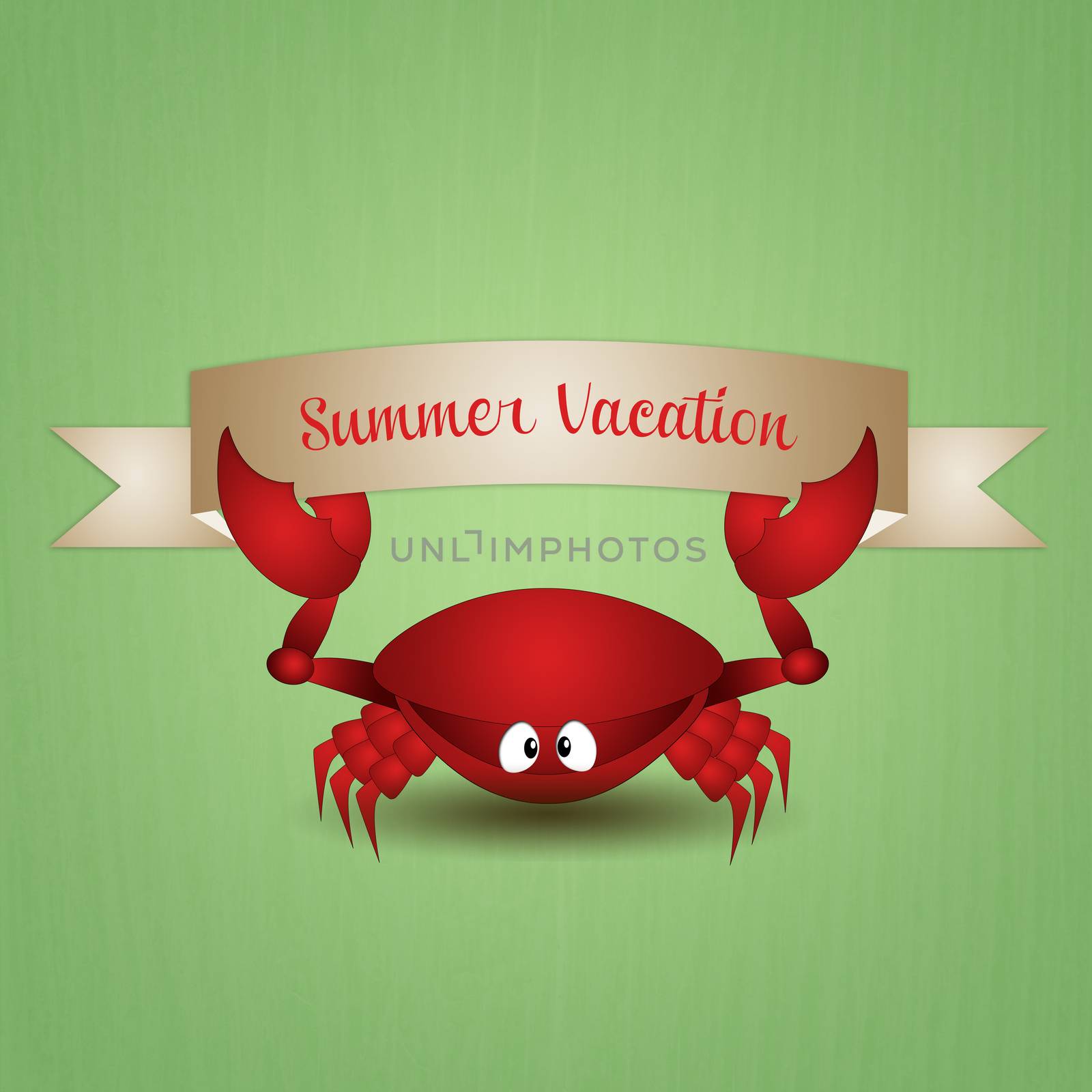 Crab on summer vacation by sognolucido