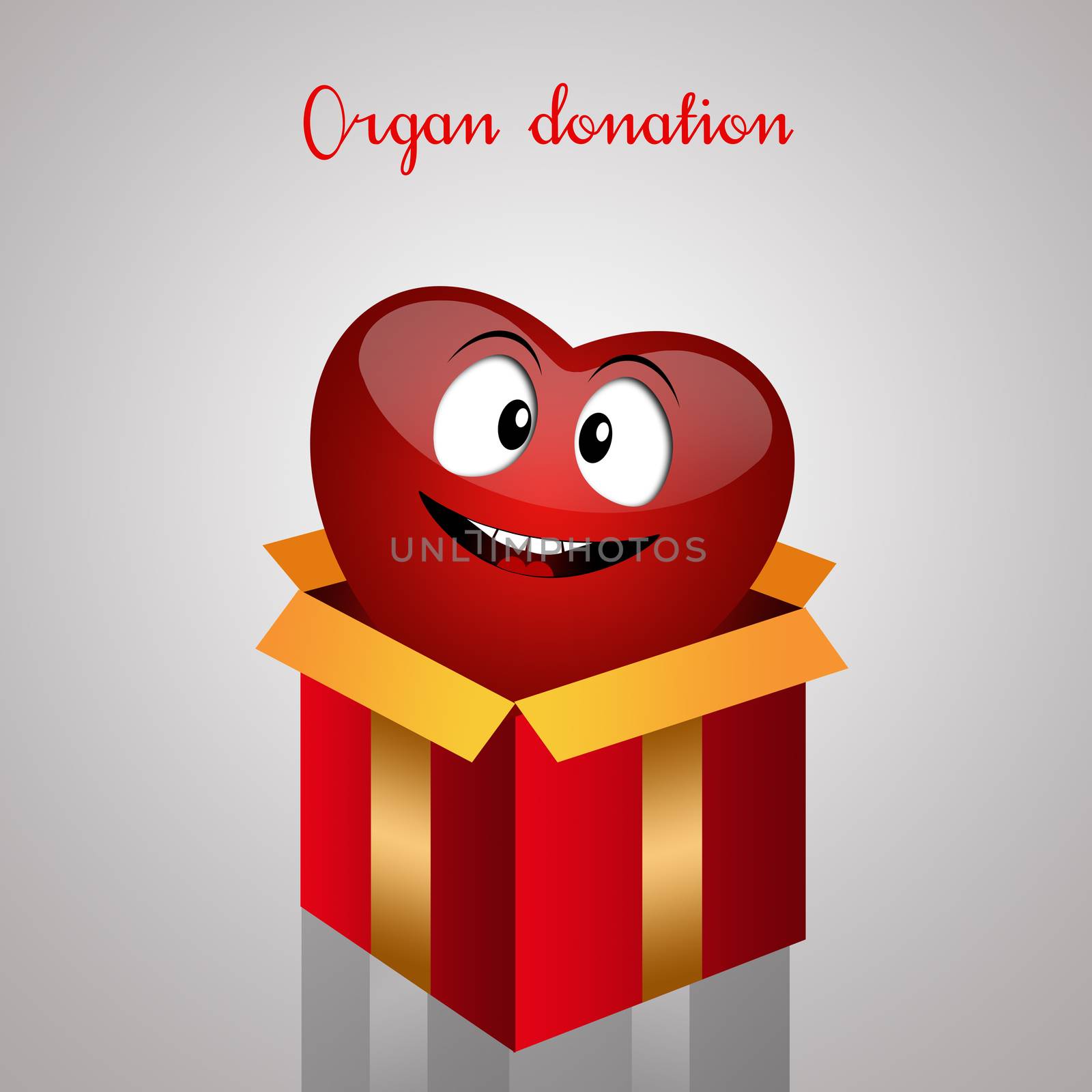 Funny heart for organ donation