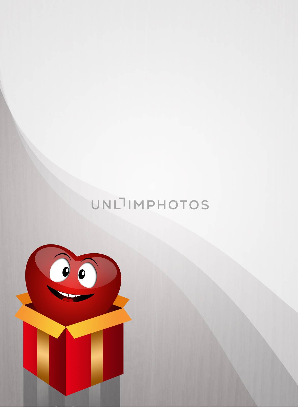 Heart in gift box for organ donation