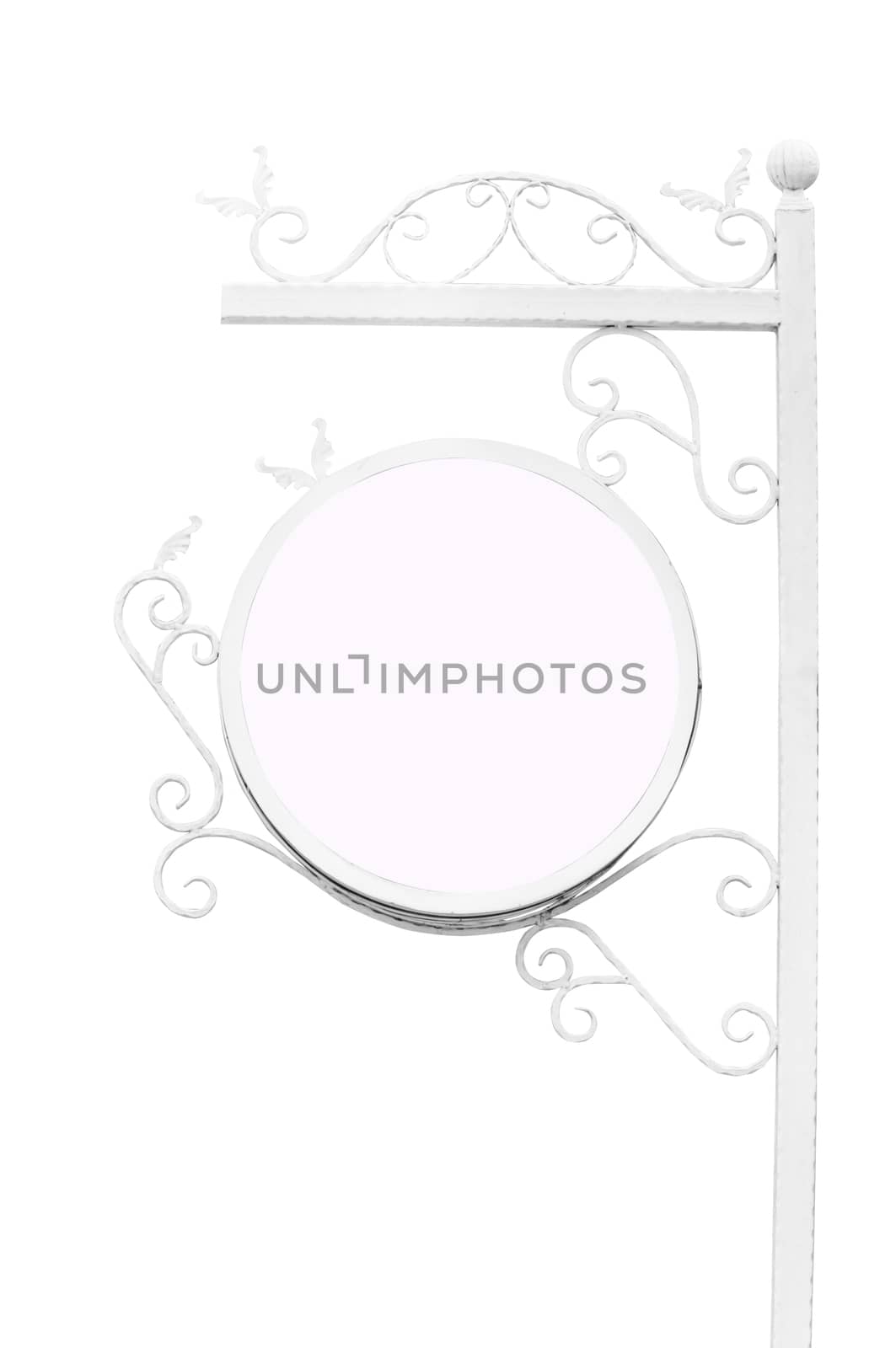 Blank signboard Isolated by NuwatPhoto