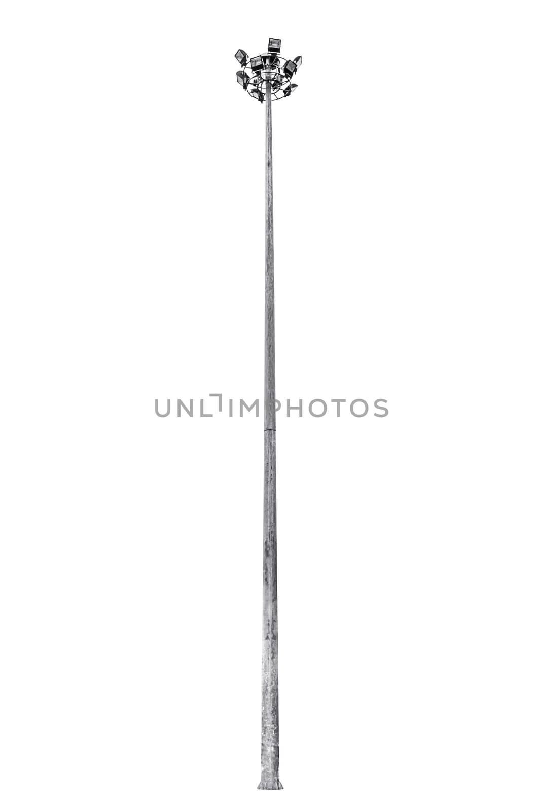 Street light pole isolated by NuwatPhoto