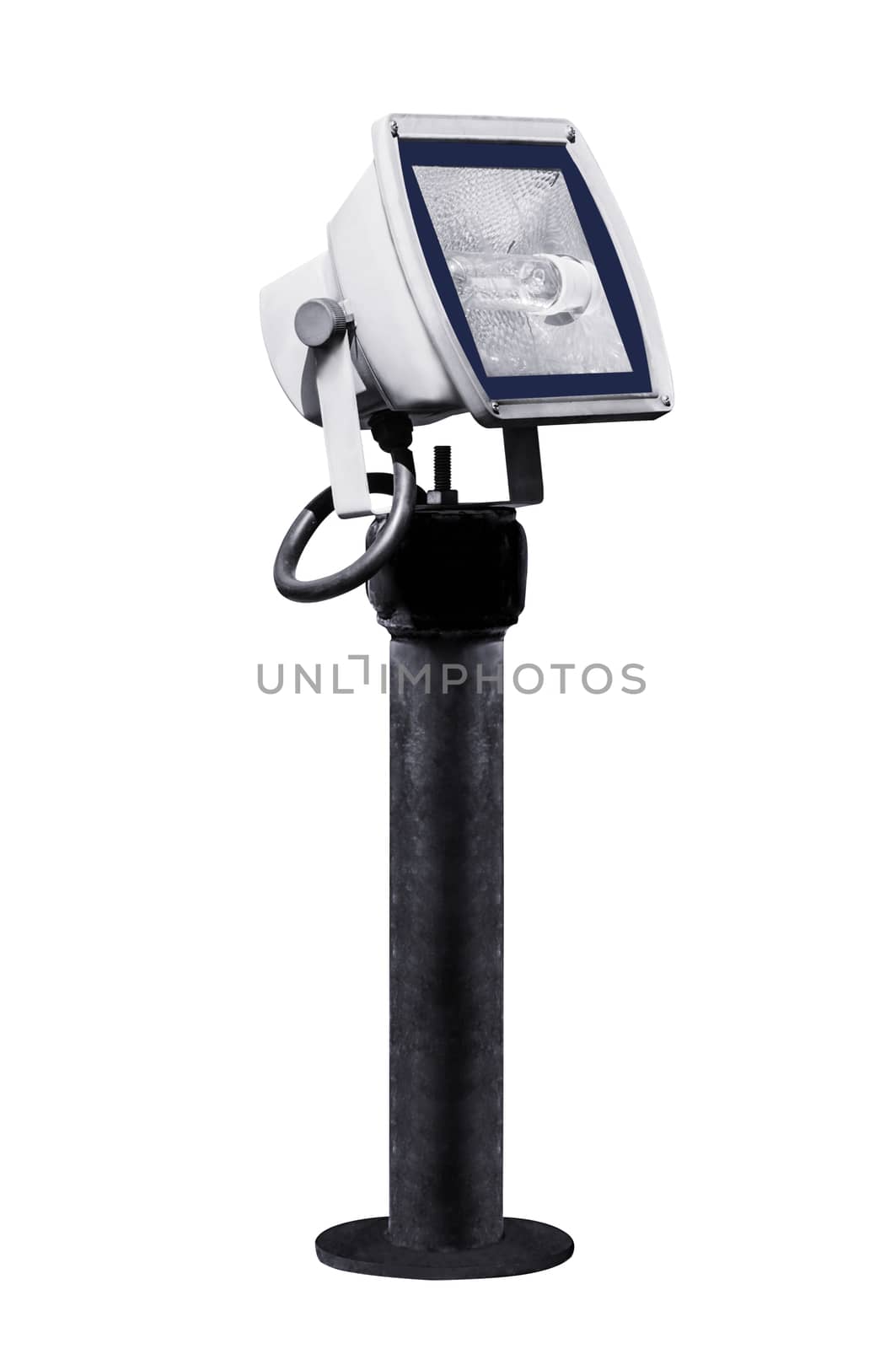 Light pole isolated on white background with clipping path 