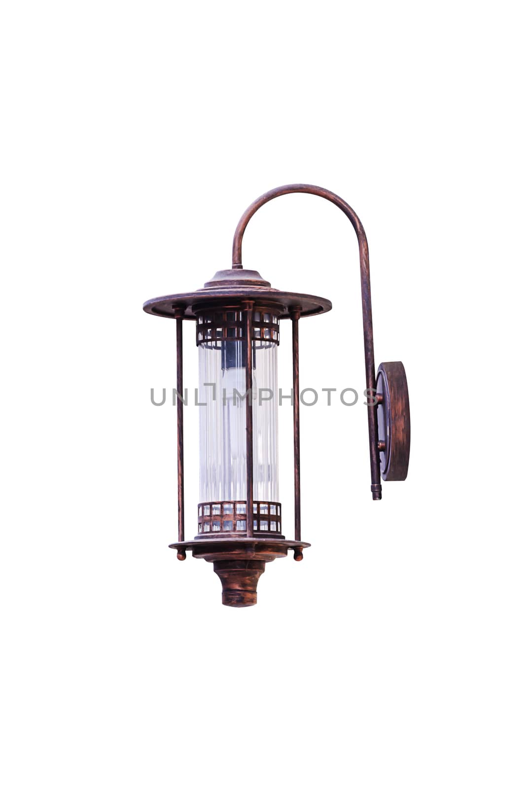 Lantern isolated on white background with clipping path 