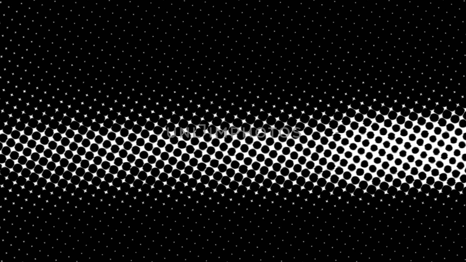 Halftone Abstraction 054. Black and white halftone screen image abstraction.