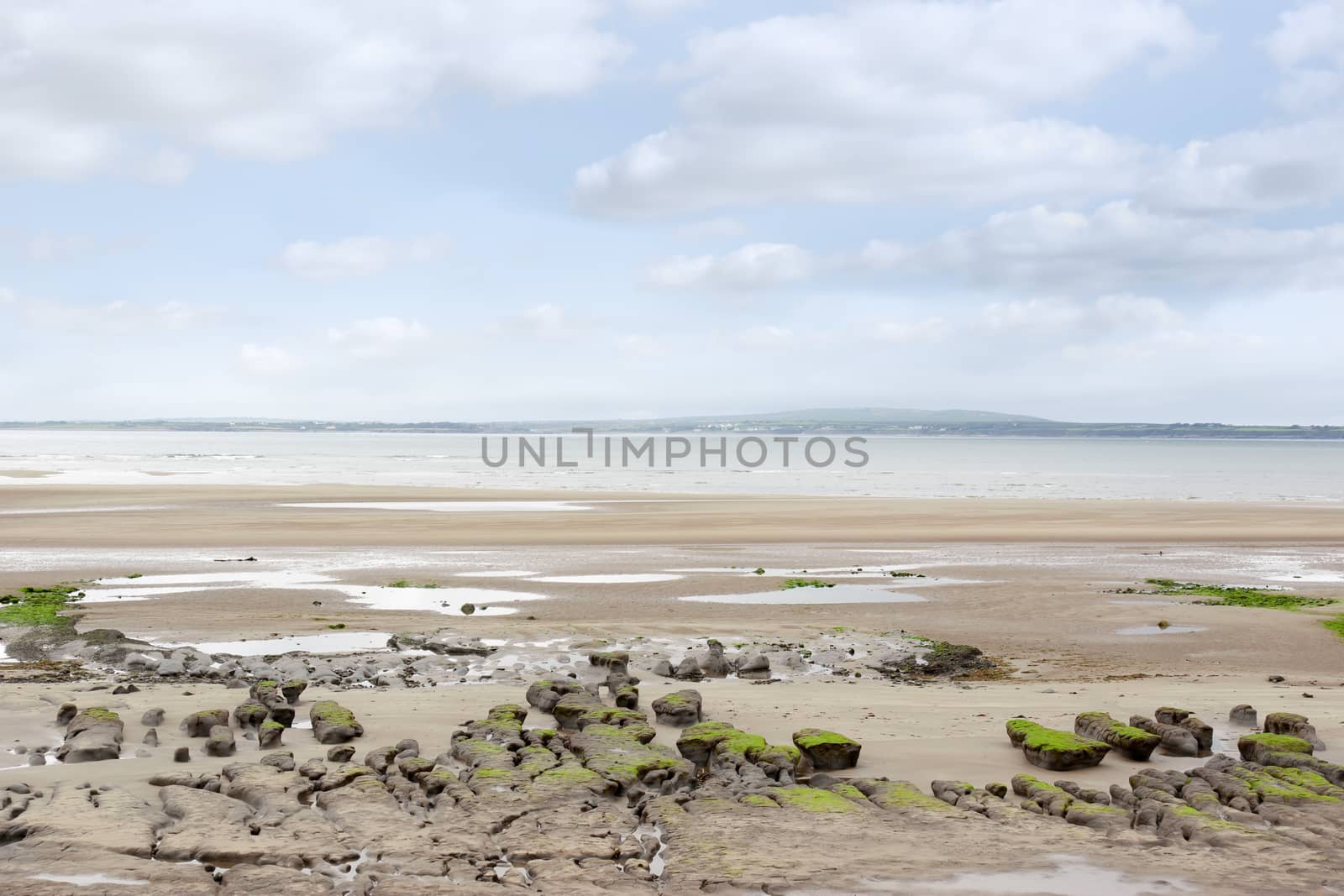 unusual mud banks at Beal beach in county Kerry Ireland on the wild Atlantic way