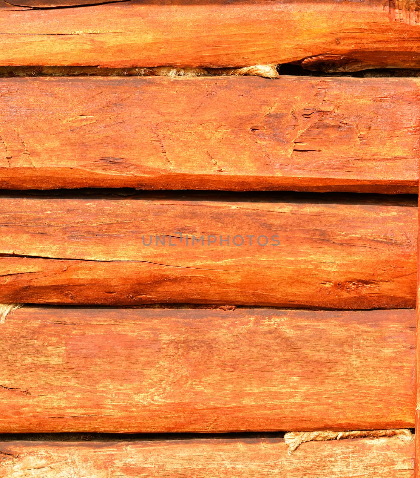 Wall made of wooden beams by cherezoff