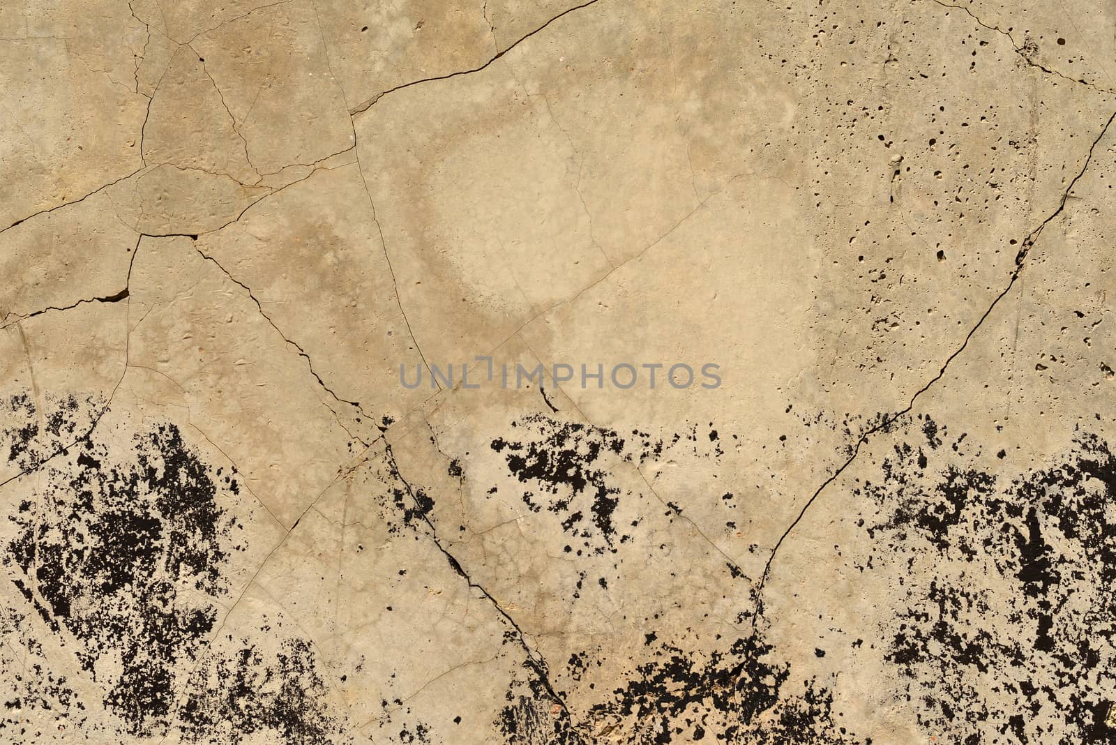 Old, cracked concrete surface by cherezoff