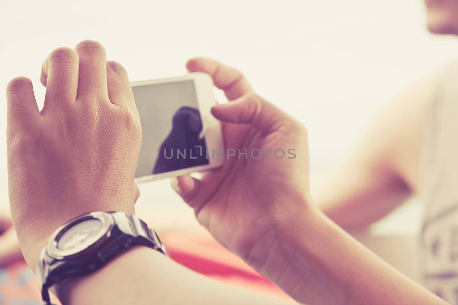 Teenagers With Mobile Phone