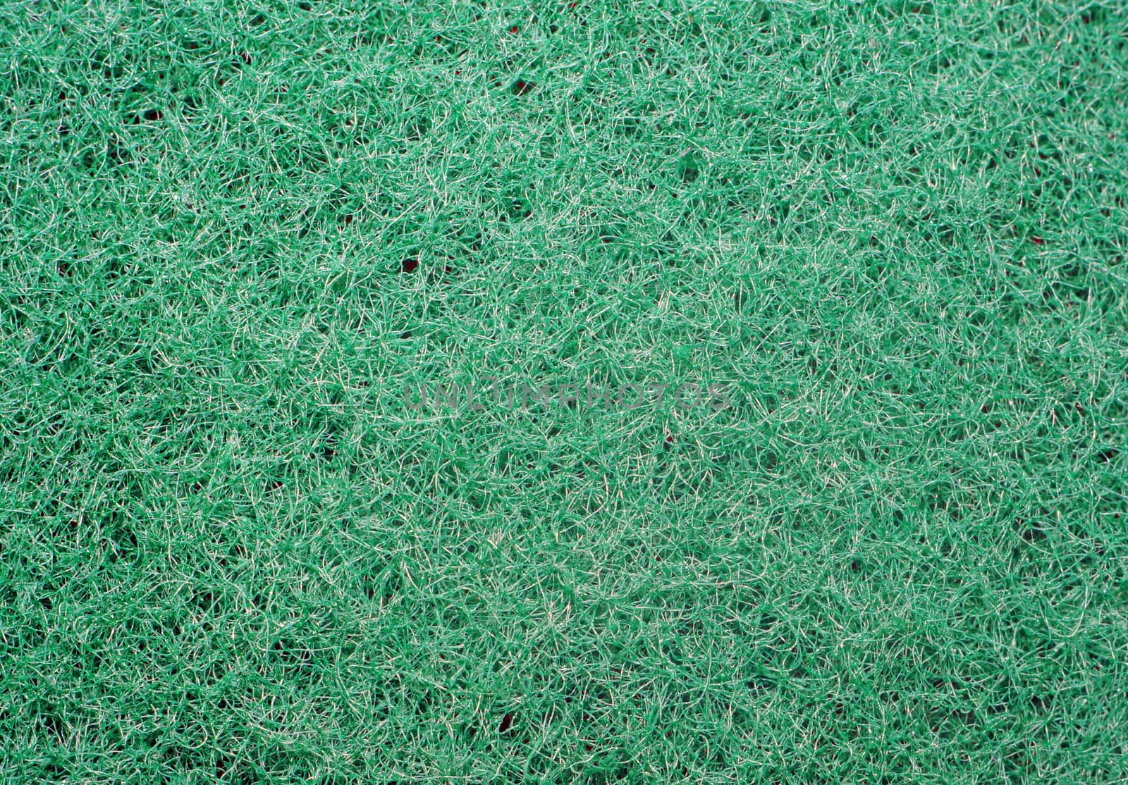  Texture of green synthetic sponge fibers                              