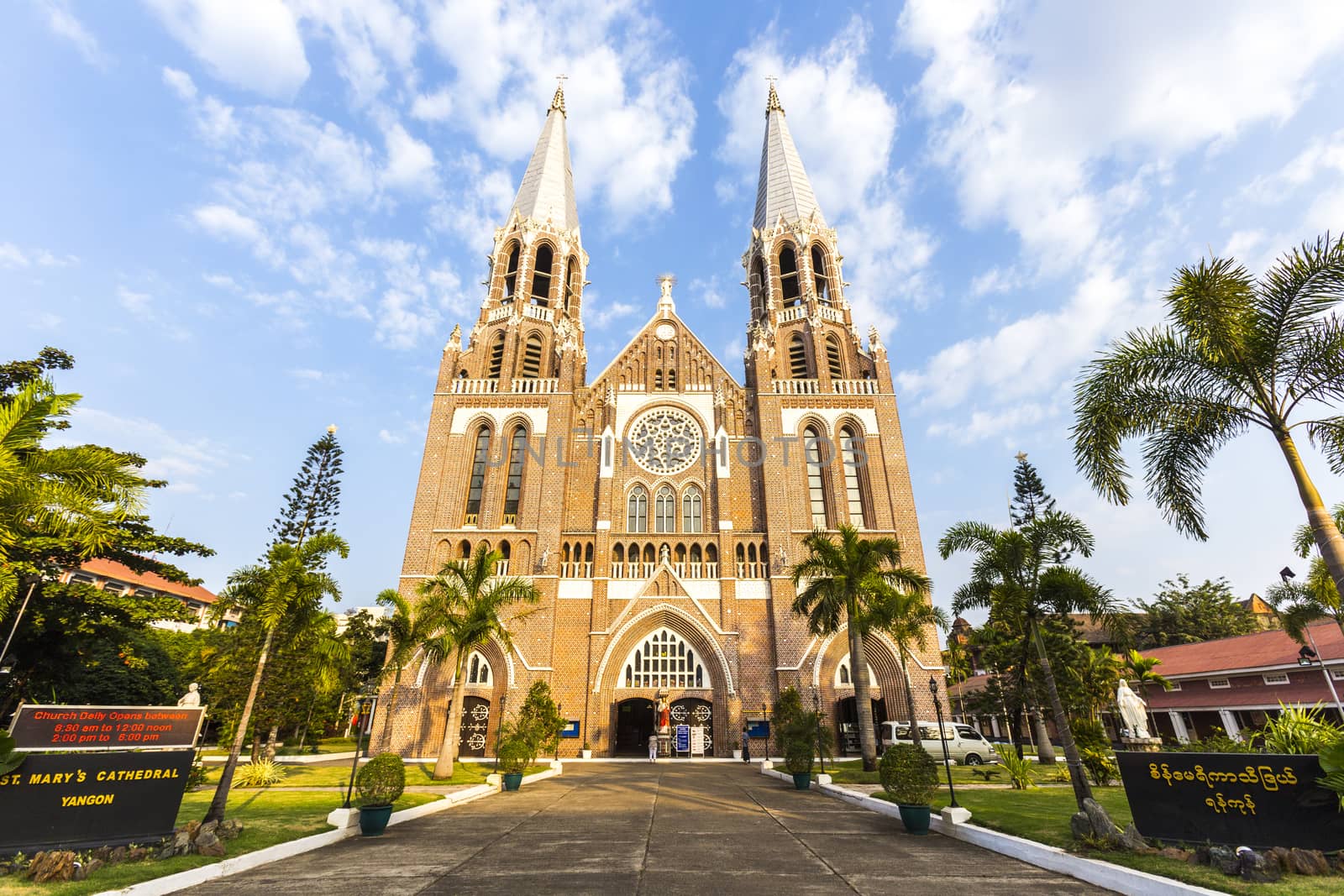 Saint mary cathedral. Yangon. Myanmar. by 2nix