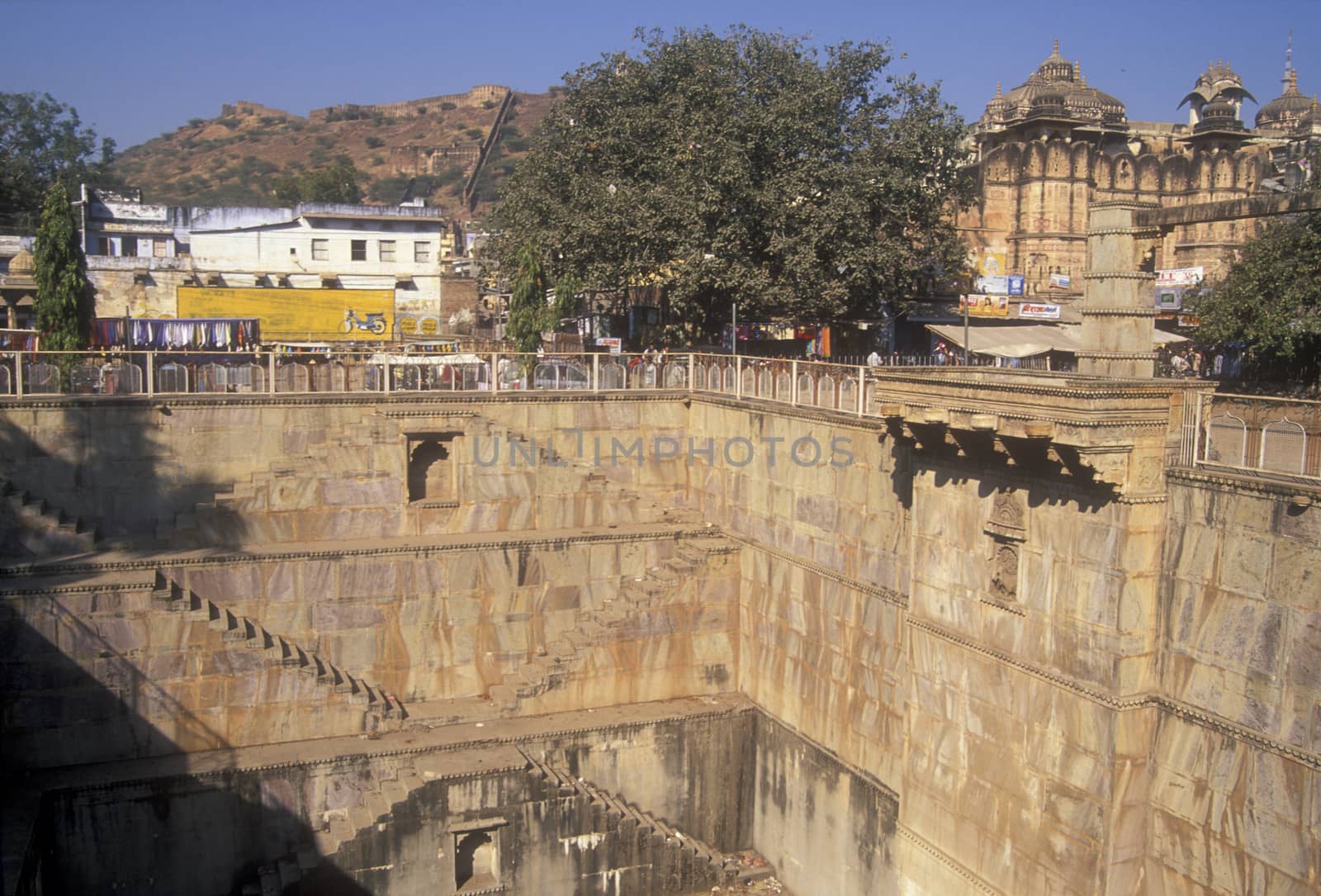 Rajput style step-well of Rani-Ki-Baoli at Bundi, Rajasthan, India
