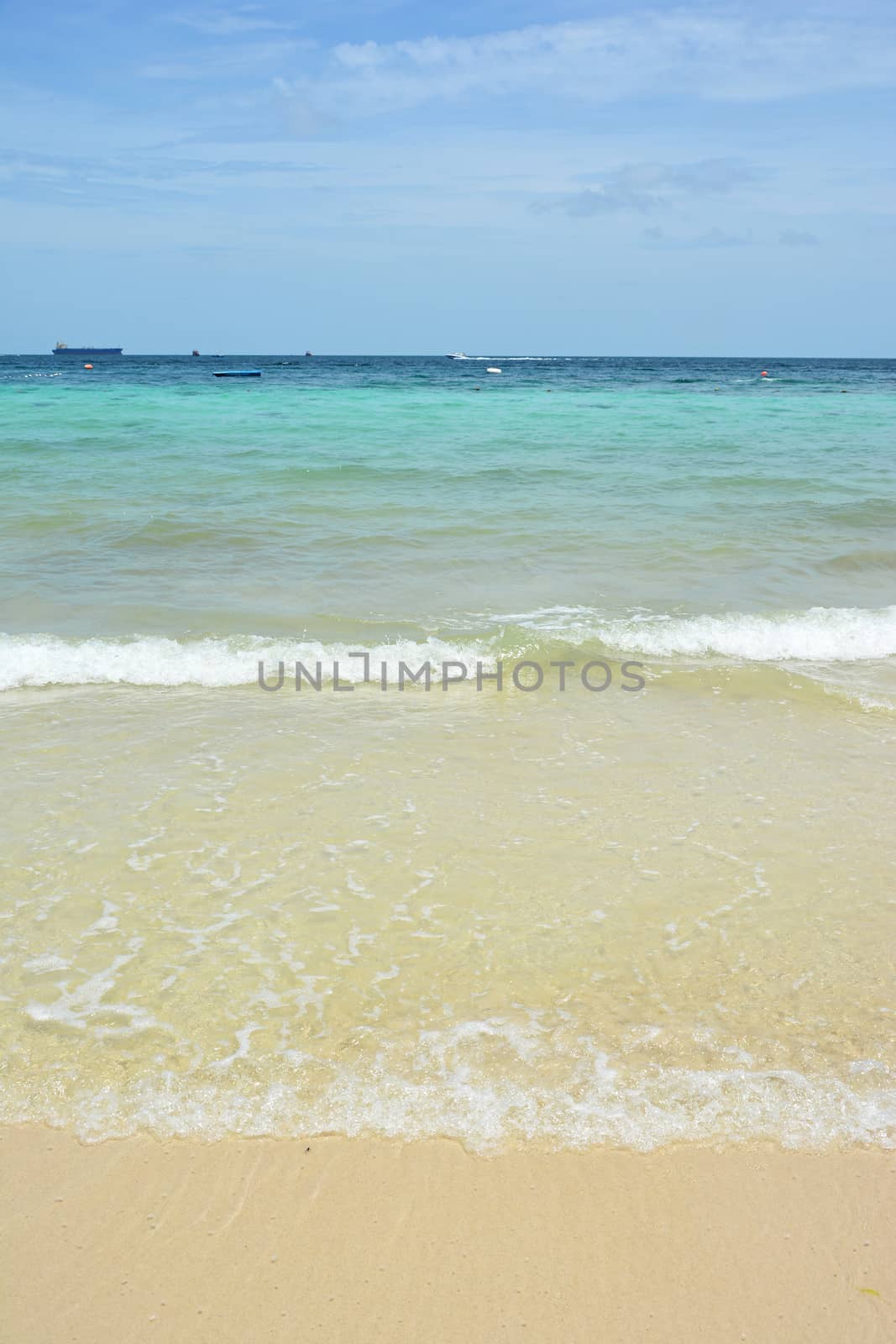 Idyllic Scene Beach Koh Larn,Ta Yai Beach Thailand by think4photop