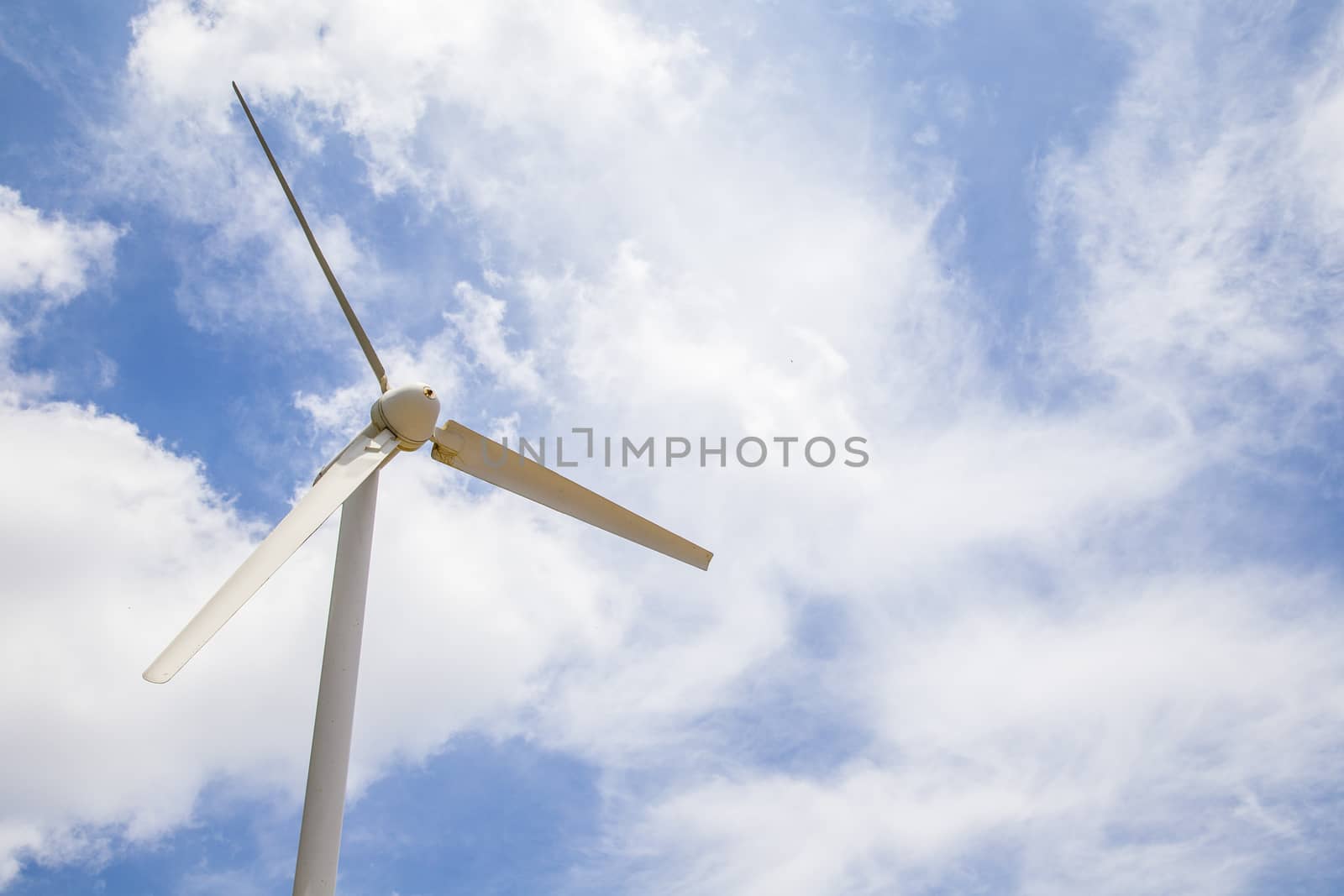 wind turbine with blue sky by 2nix