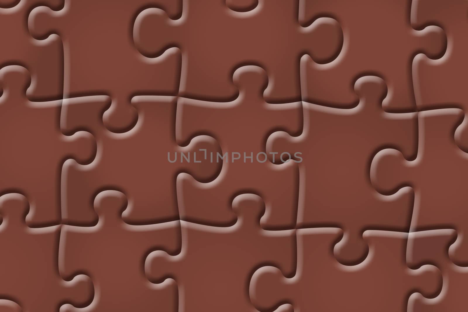 Chocolate colored puzzle design abstract background.