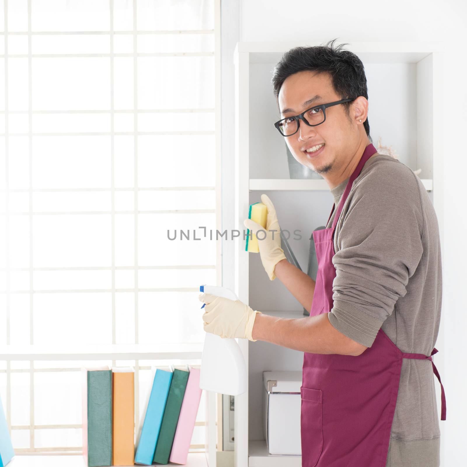 Asian man housekeeping by szefei