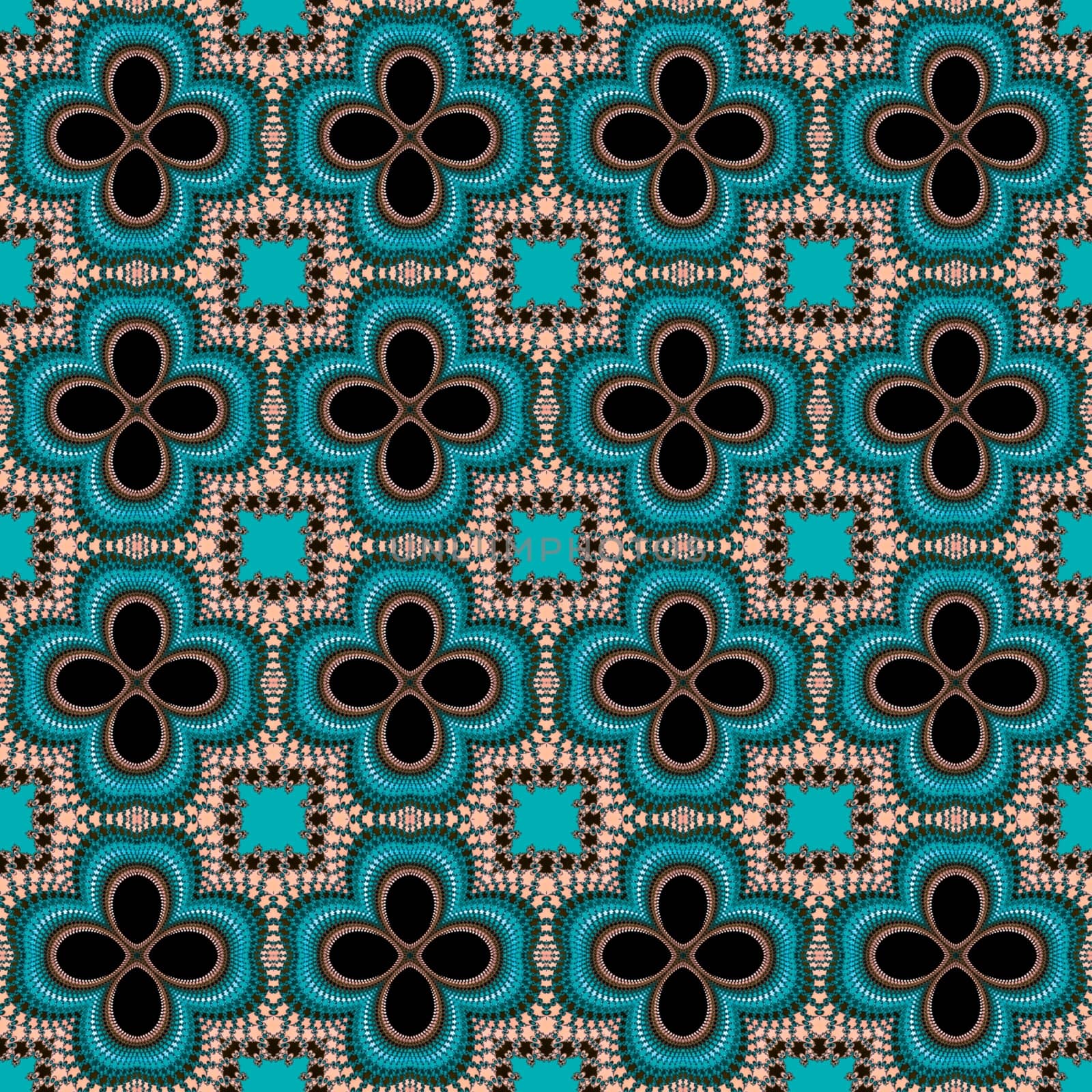 Digital computer graphic - decorative seamless ornament for design.