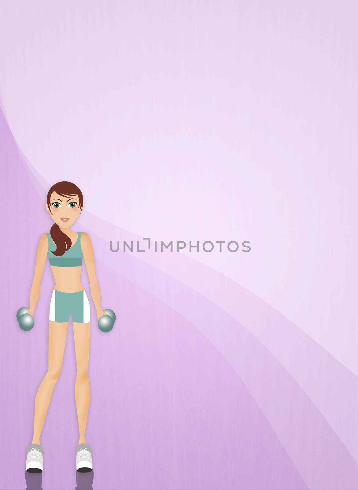 Woman doing fitness by sognolucido