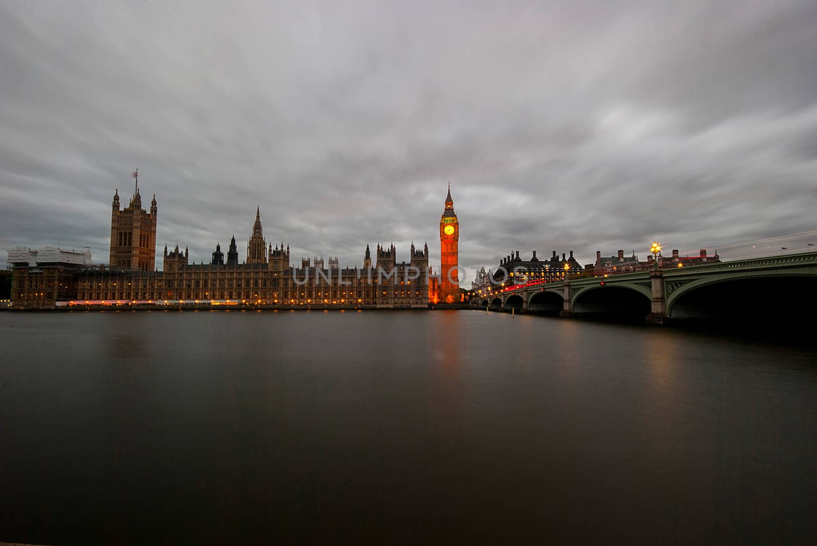 Big Ben and Houses of parliament at dusk by Dessie_bg