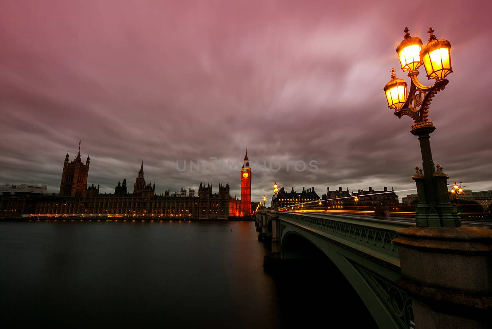 Big Ben and Houses of parliament at dusk by Dessie_bg