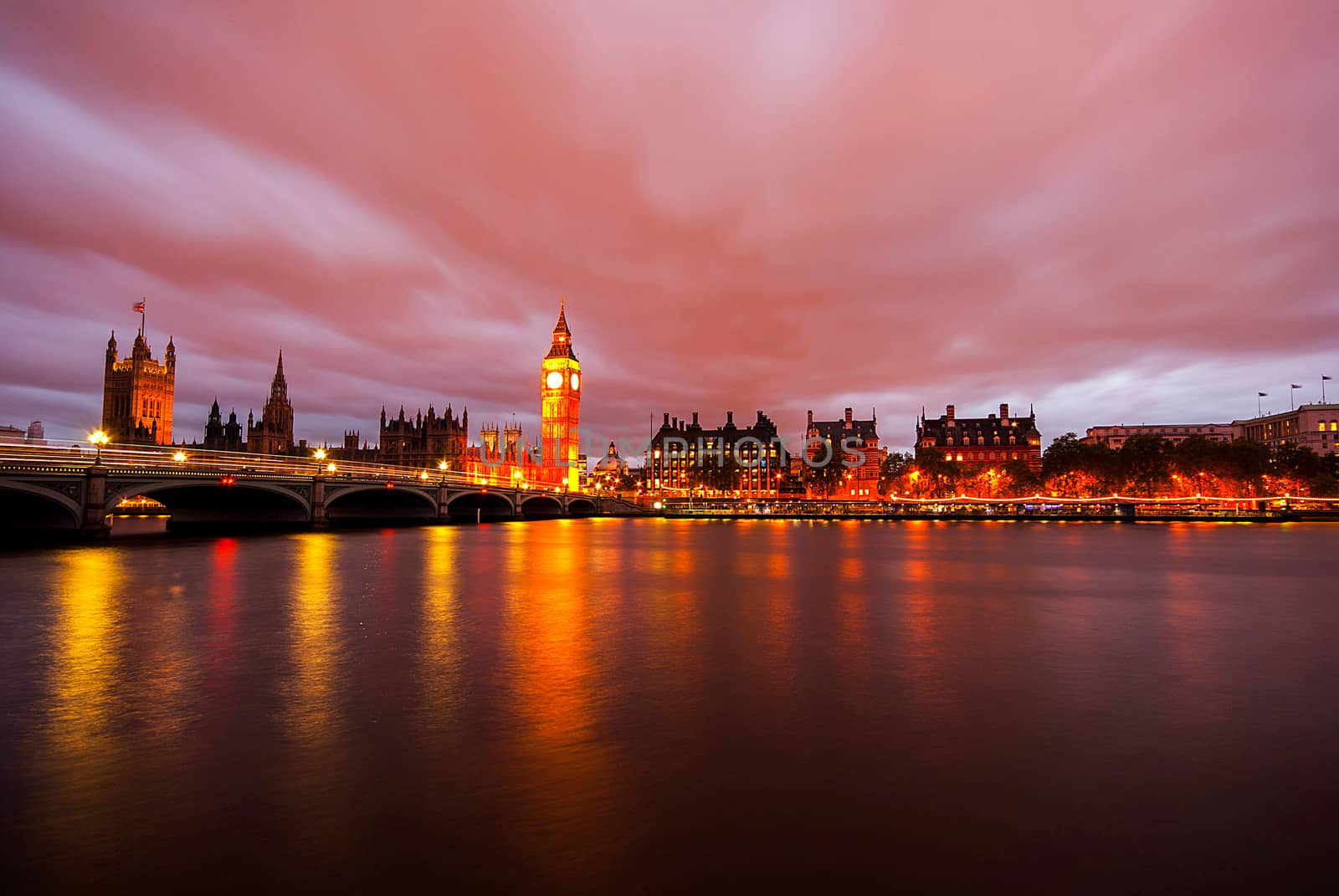 Big Ben and Houses of parliament at dusk by Dessie_bg