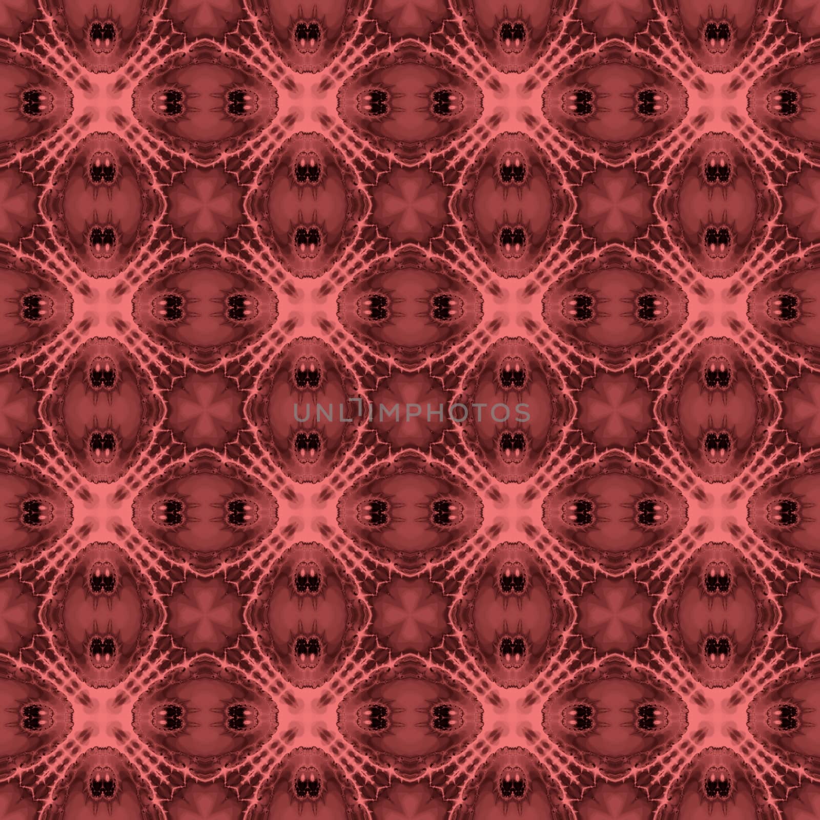 Digital computer graphic - decorative seamless ornament in a red colors for design.
