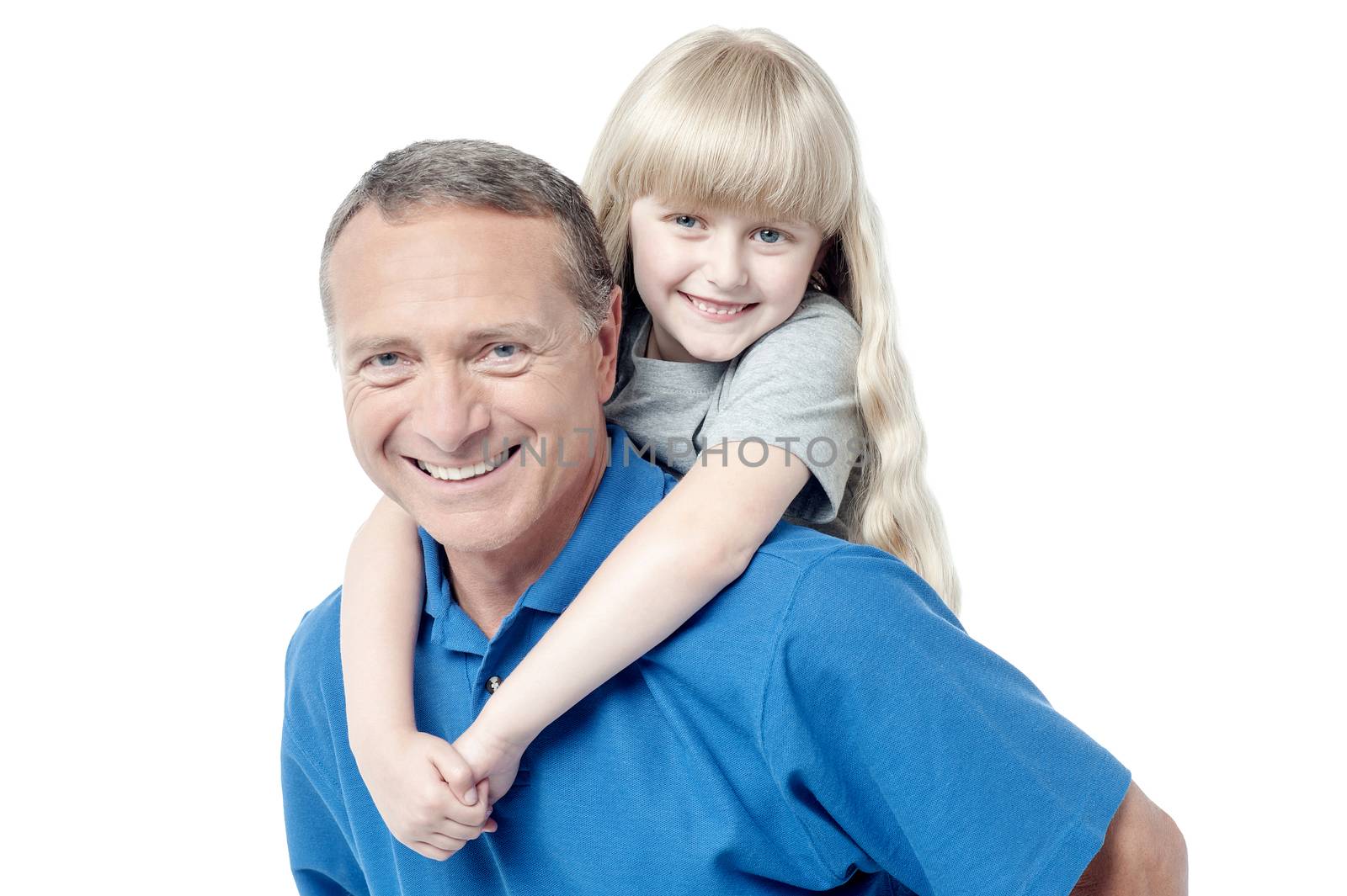 Happy family,  father and little girl by stockyimages