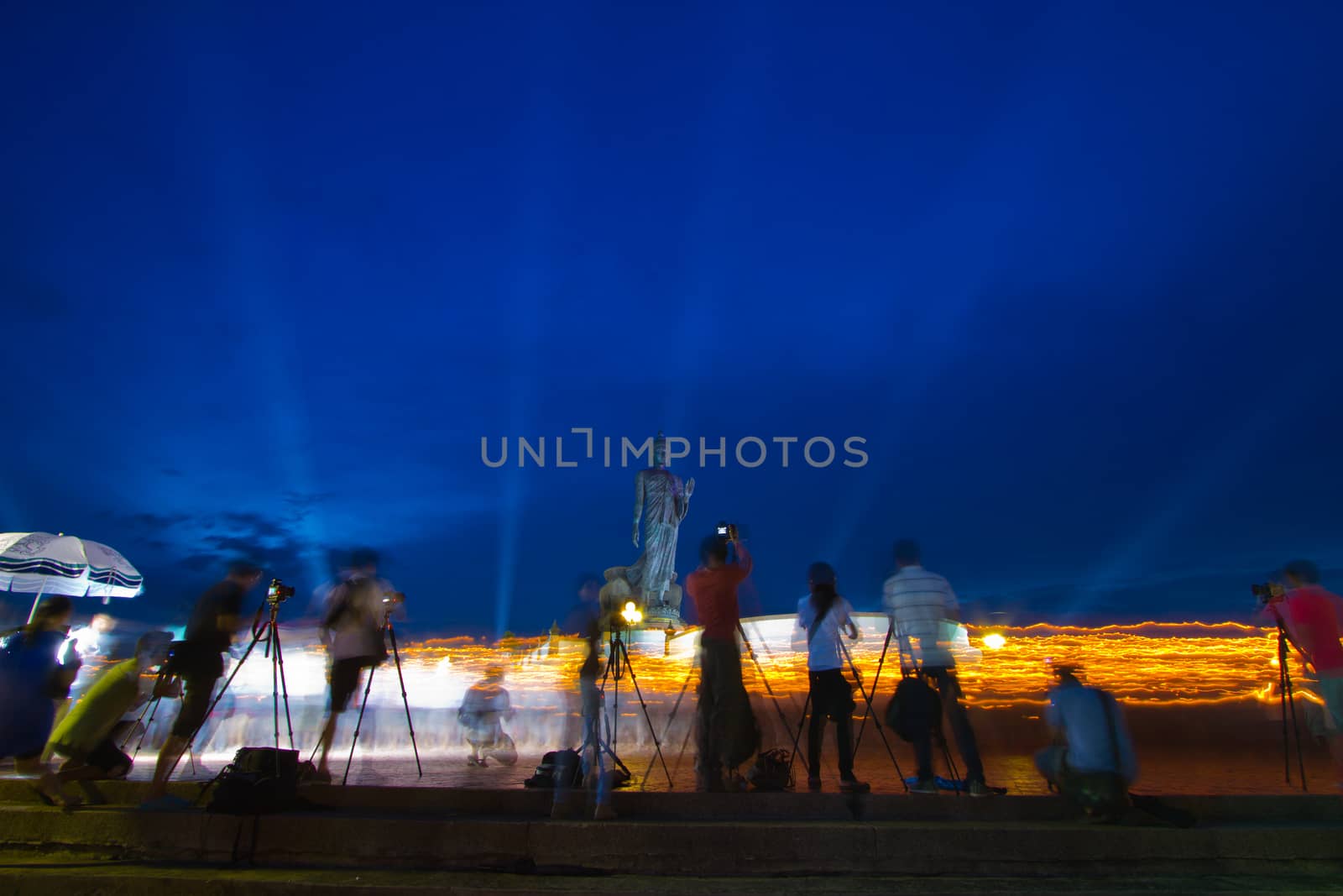 Makha Bucha Day at Buddhist park