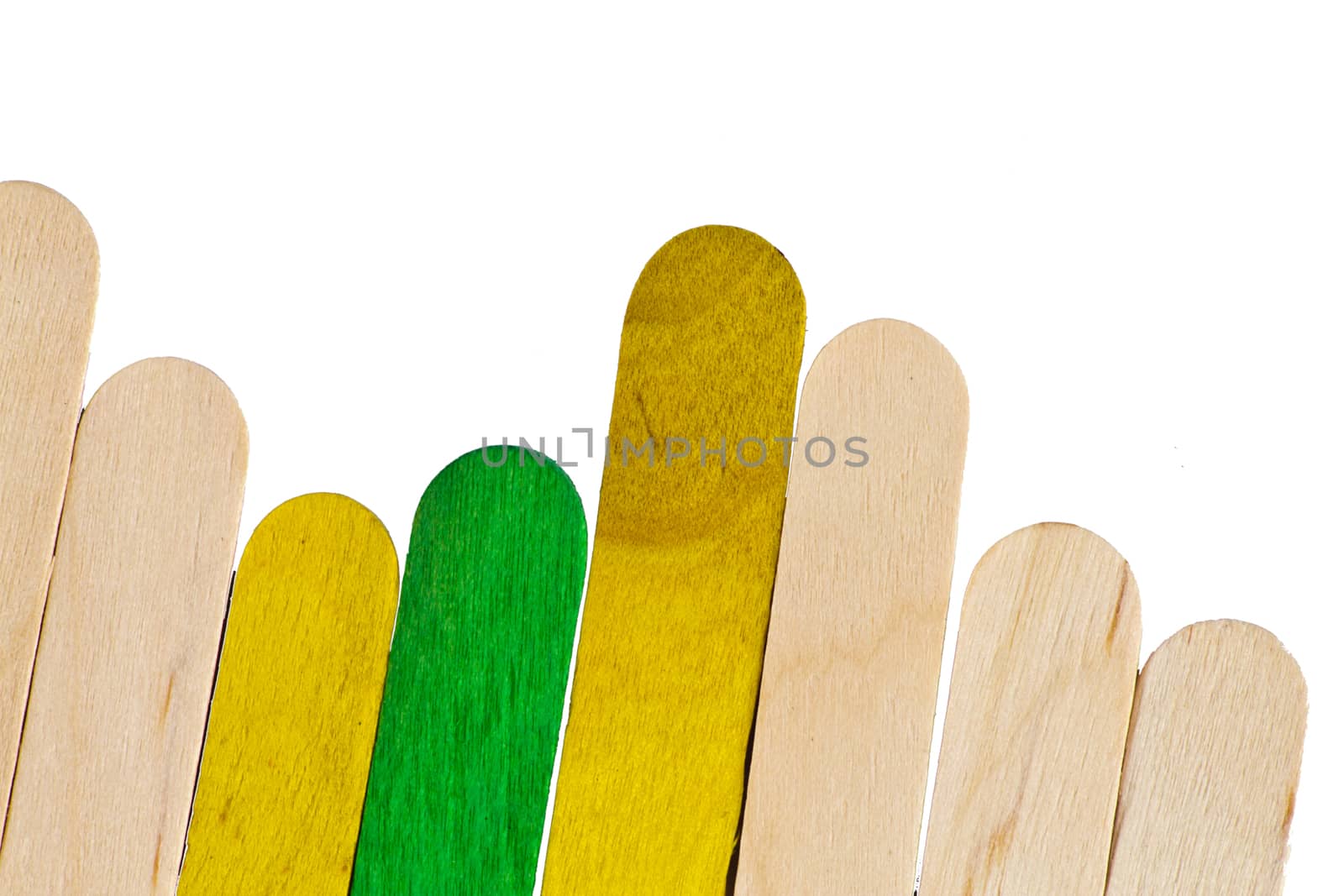 Colorful wood ice lolly sticks, Ice cream sticks