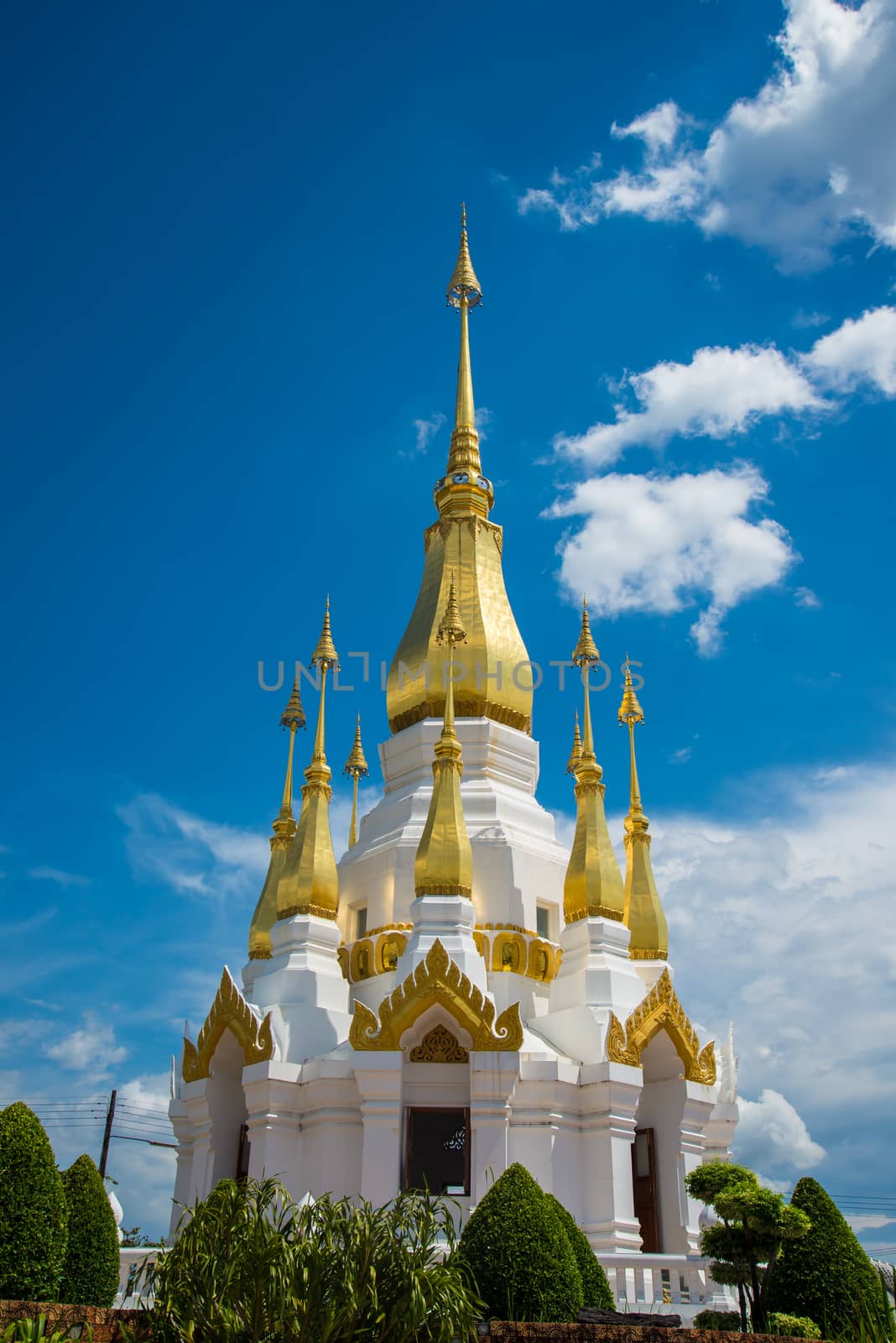 A pagoda in the temple of Thailand.