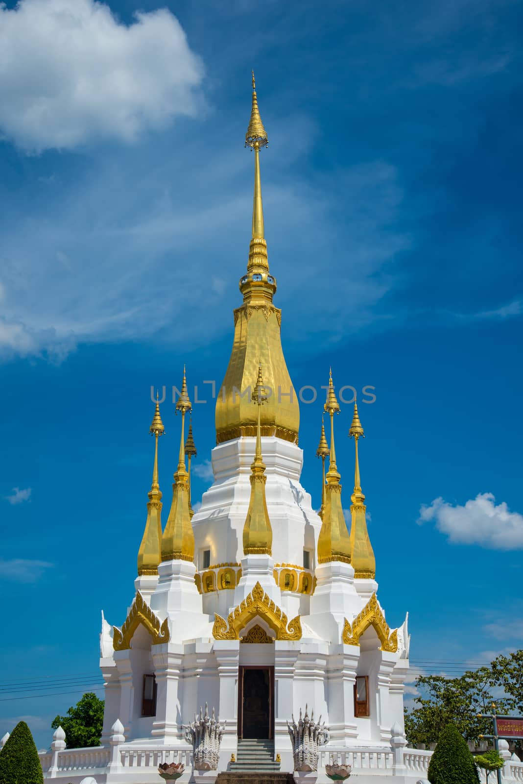 A pagoda in the temple of Thailand.