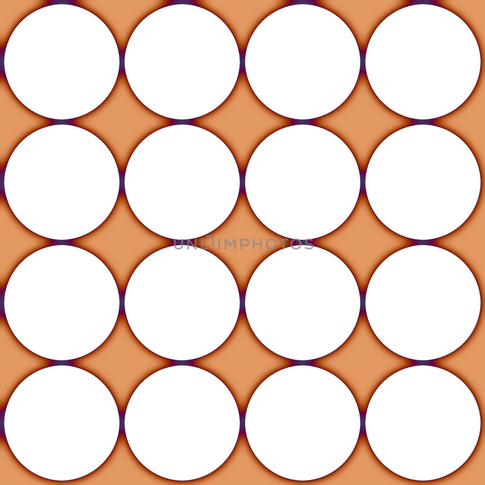 Digital computer graphic - seamless decorative ornament with circles for design.