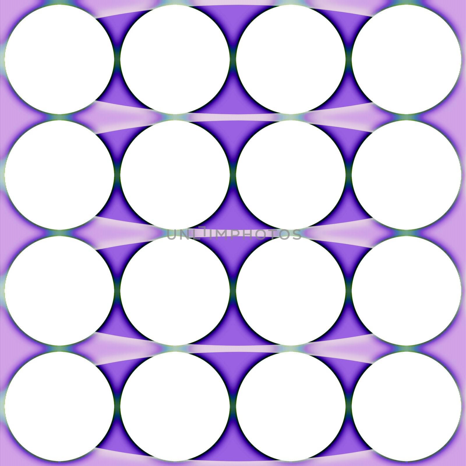 Digital computer graphic - geometric decorative ornament with a circles for design.